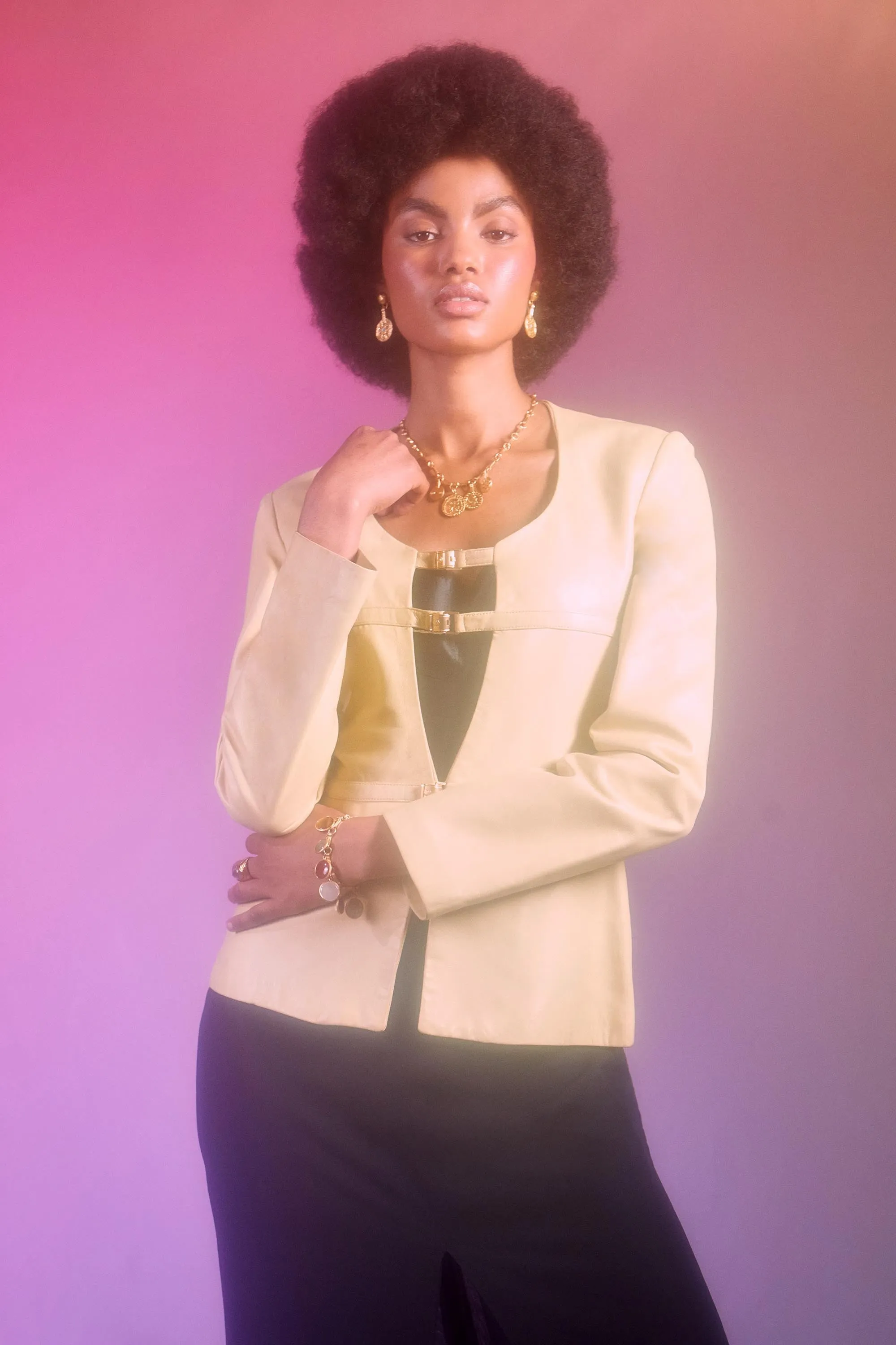 Vintage - Versace Leather Jacket sold by RIXO product image thumbnail 2