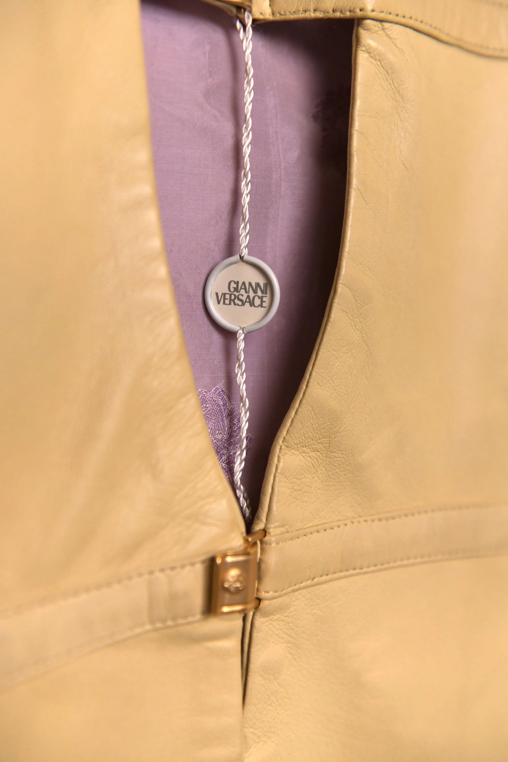 Vintage - Versace Leather Jacket sold by RIXO product image thumbnail 5