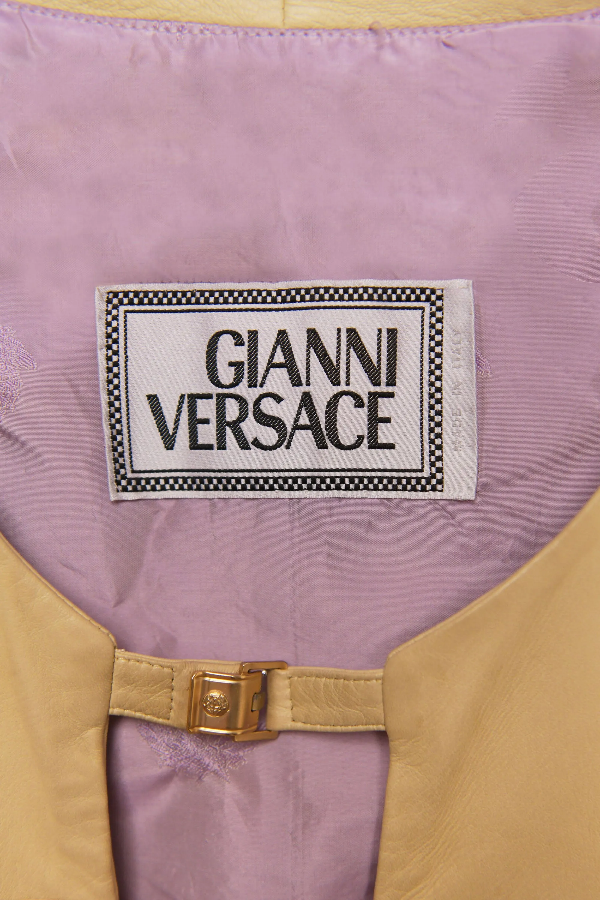 Vintage - Versace Leather Jacket sold by RIXO product image thumbnail 4