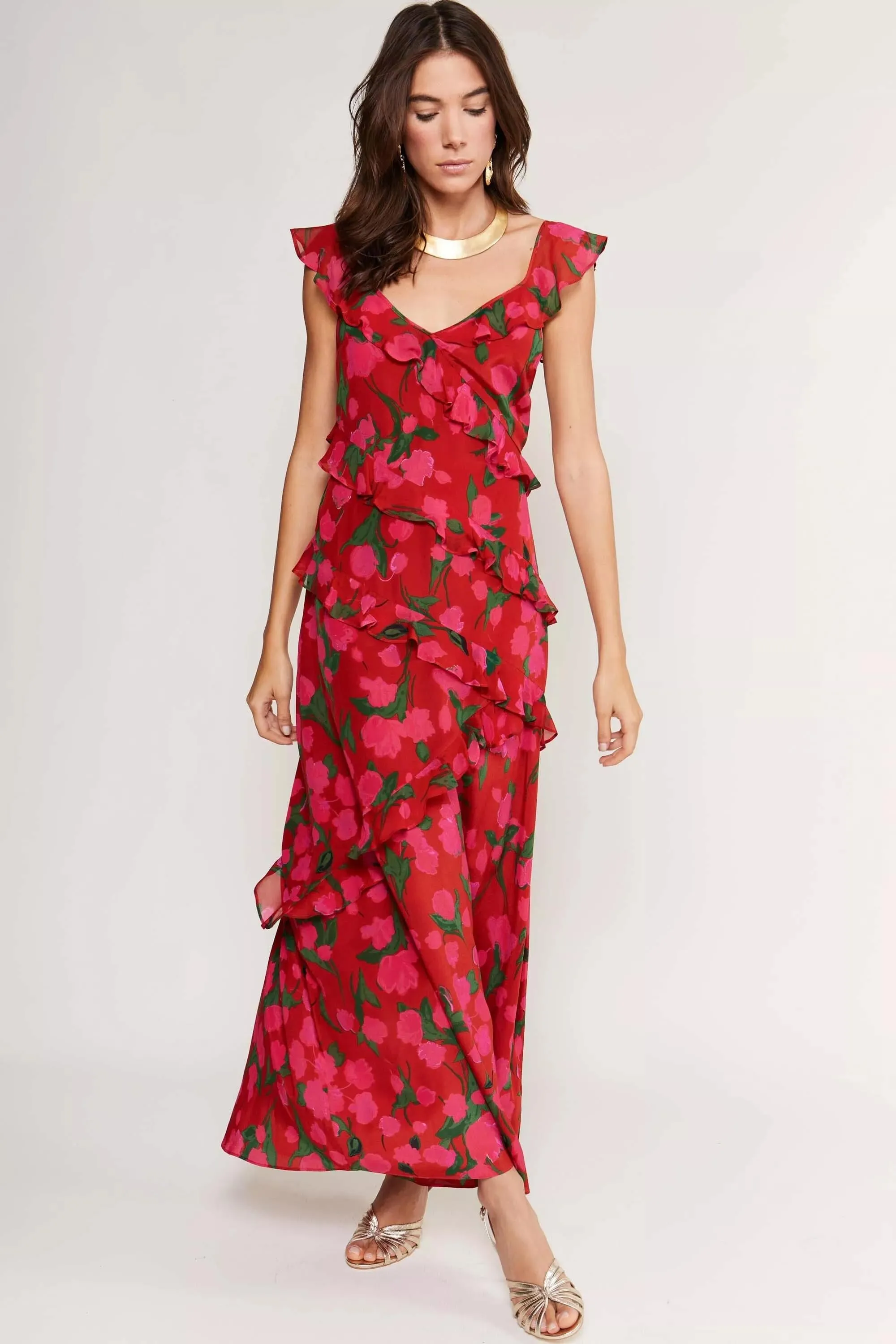 gail - fontainhas floral red sold by RIXO
