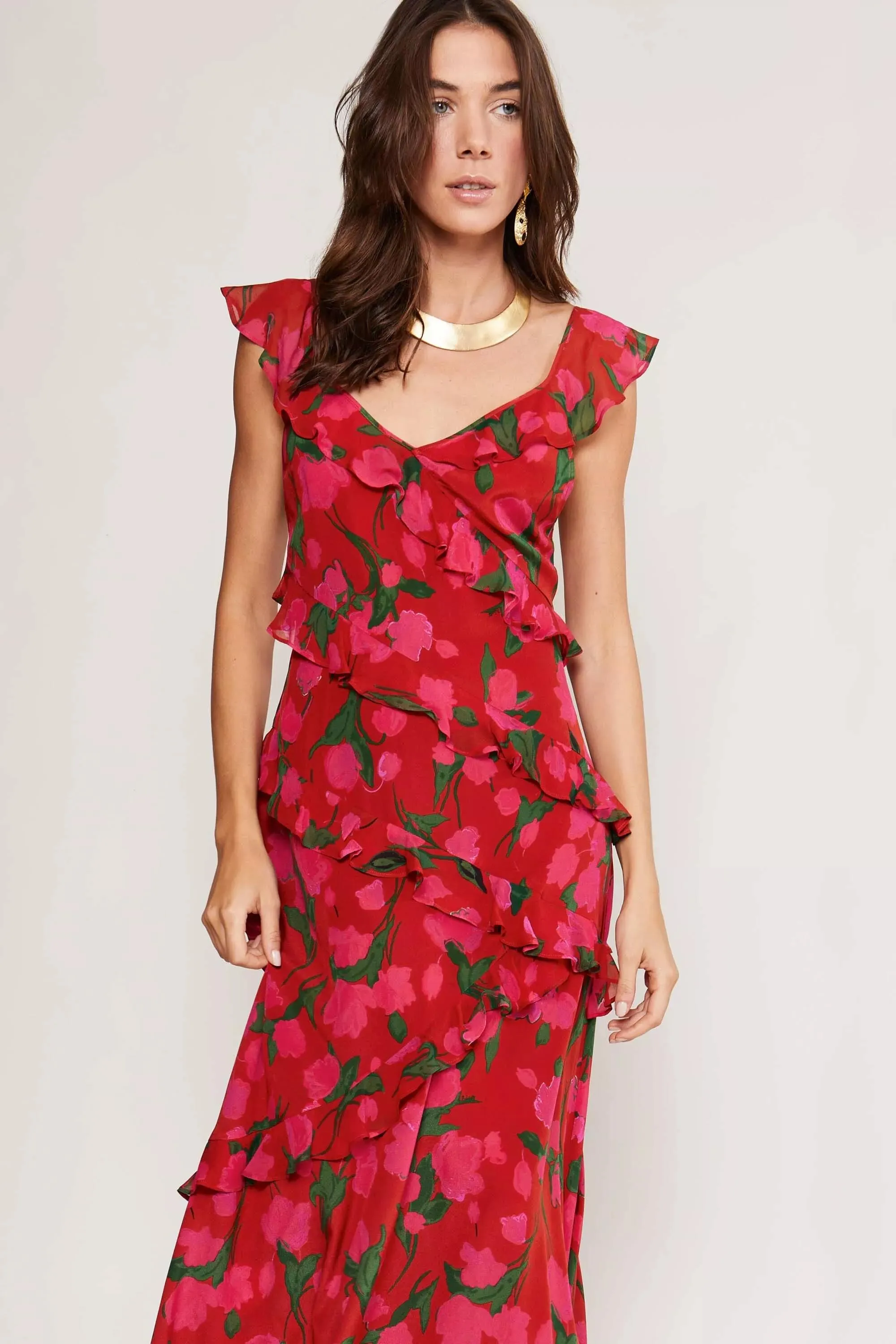 gail - fontainhas floral red sold by RIXO product image thumbnail 4