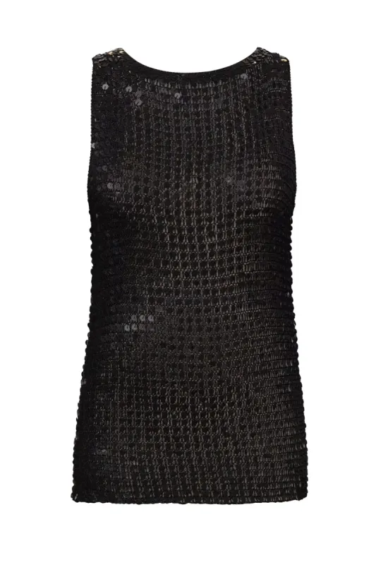 Vintage Top - Black Sequin sold by RIXO