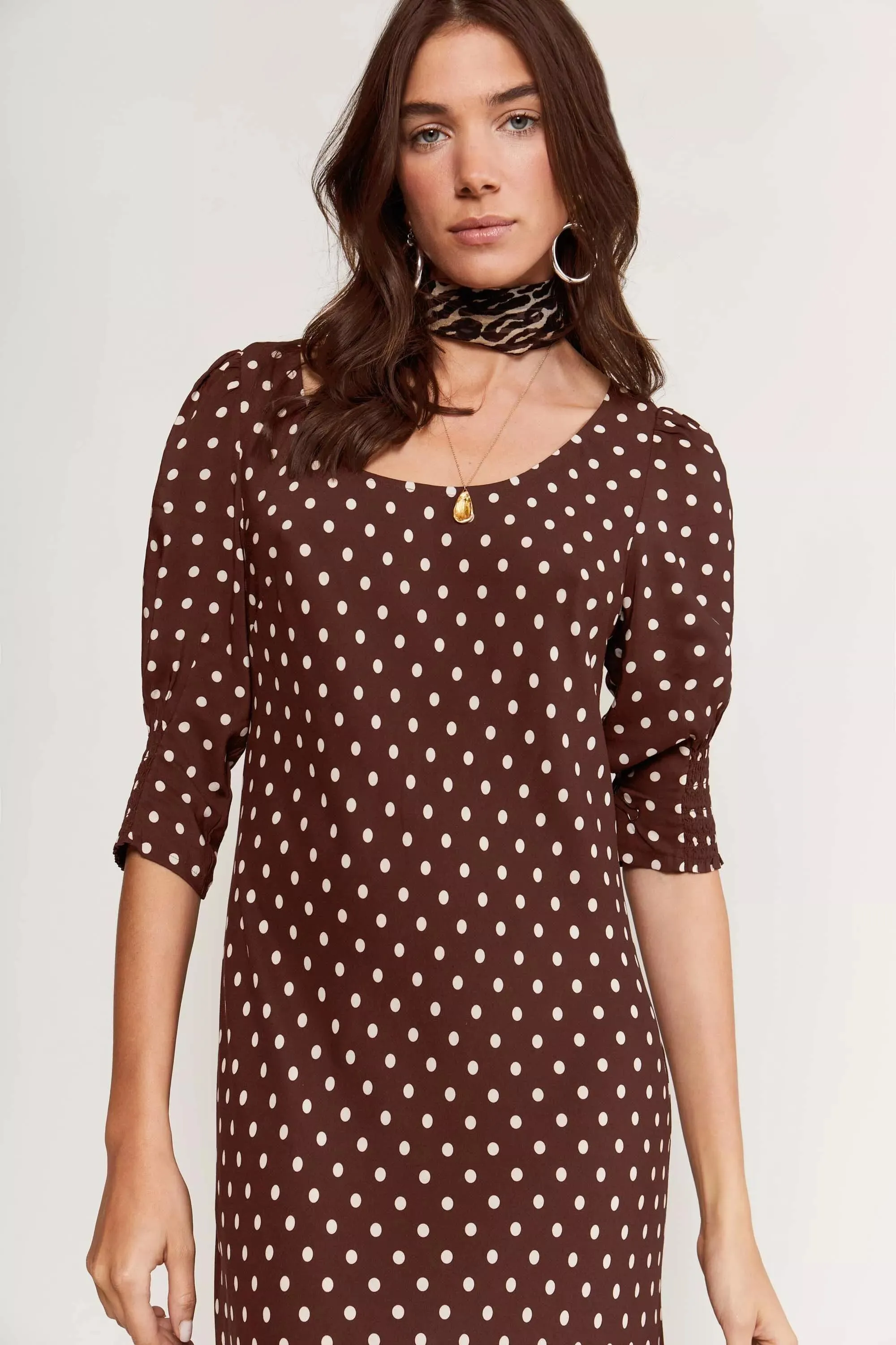 Oleander - Polka Dot Brown sold by RIXO product image thumbnail 2