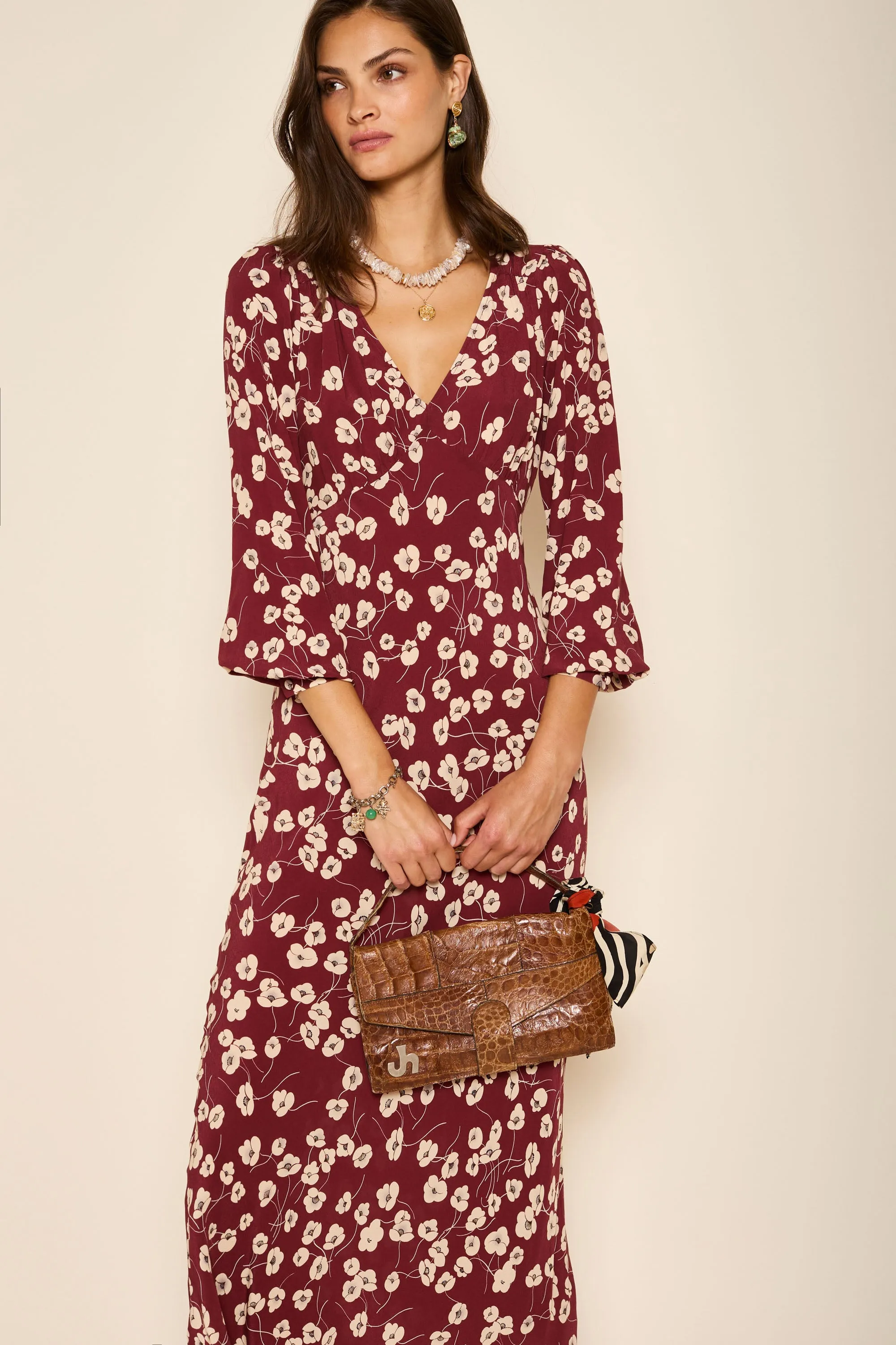 Mavis - Autumn Cherry Maroon sold by RIXO product image thumbnail 5