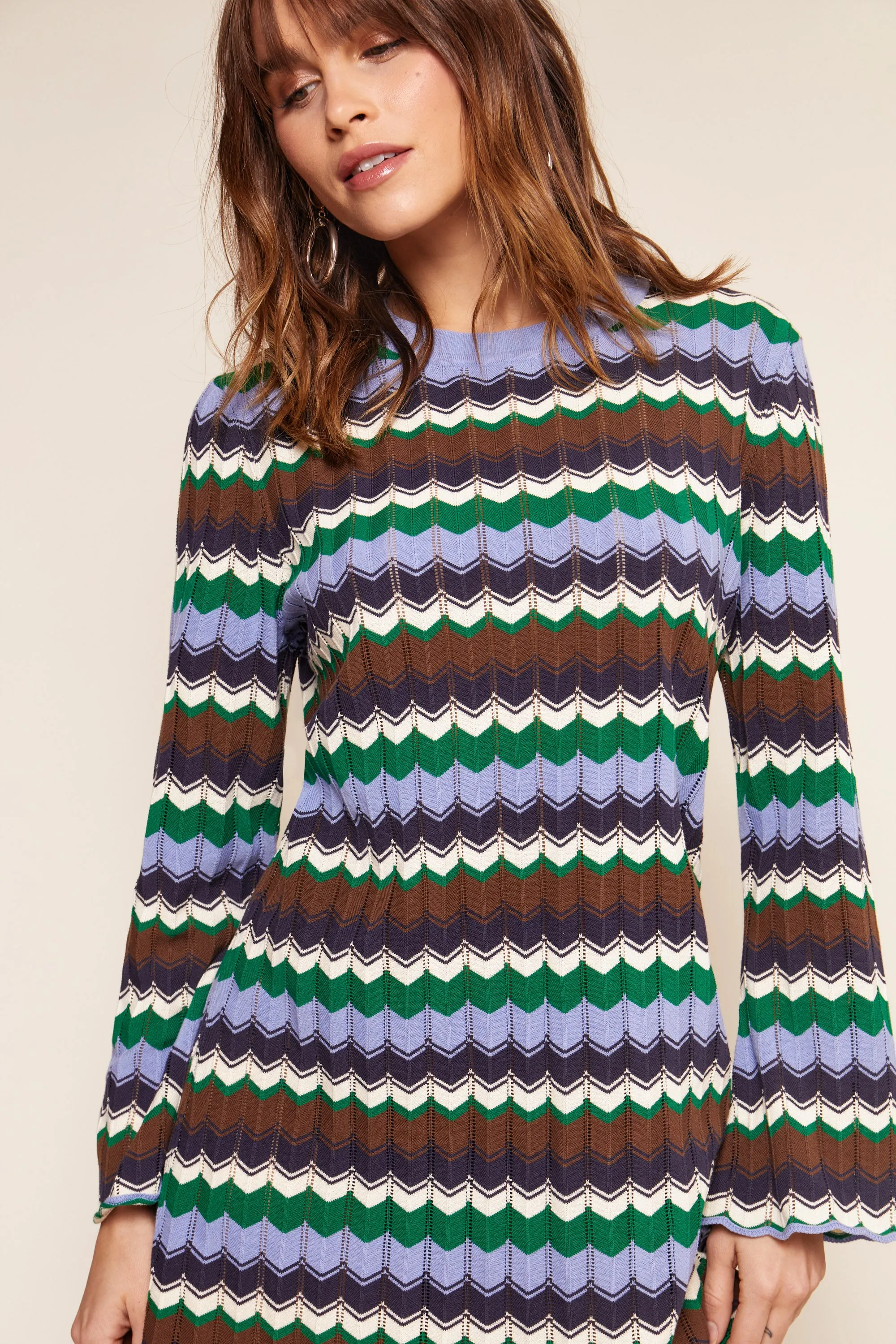 Mylene - Retro Chevron Blue sold by RIXO product image thumbnail 2