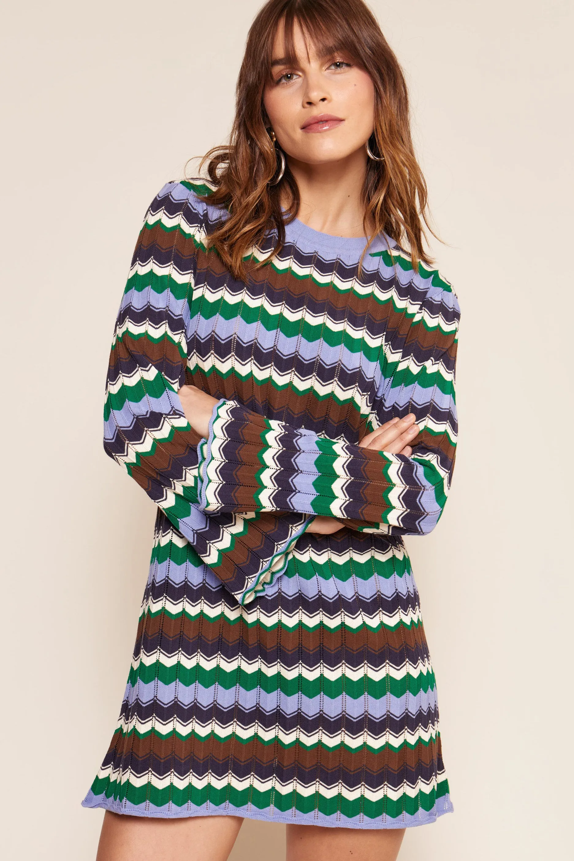 Mylene - Retro Chevron Blue sold by RIXO product image thumbnail 5