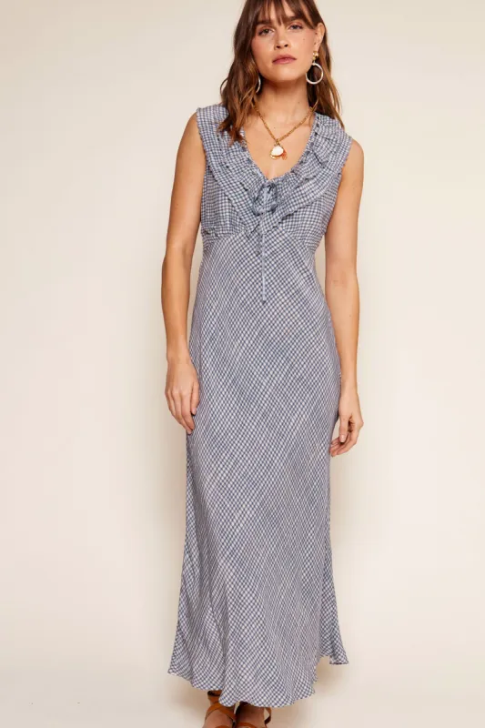 Seraphina - Painted Check Soft Blue sold by RIXO