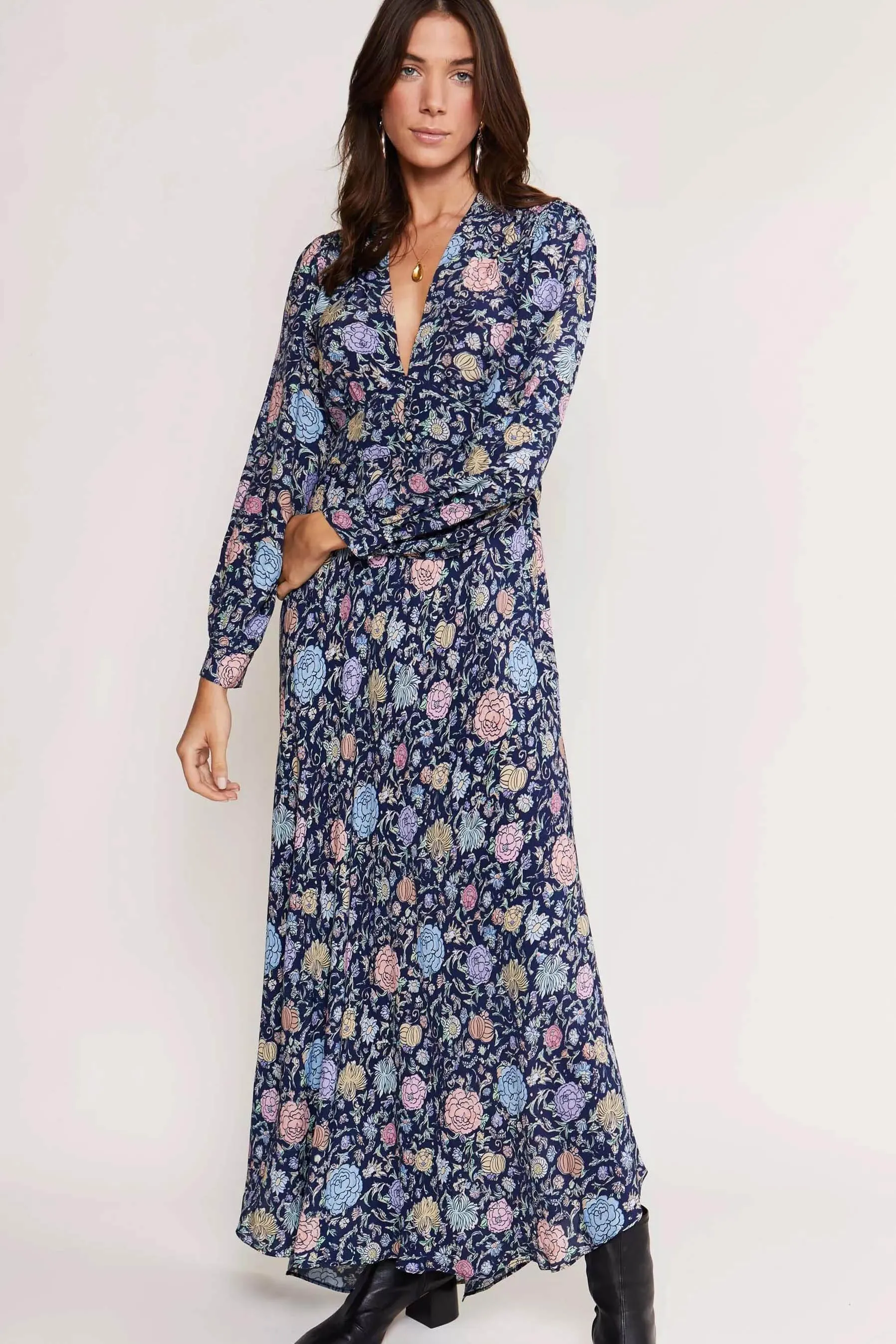 Trula - Camellia Garden Navy sold by RIXO