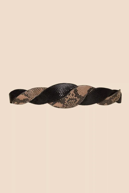 Preesha - Black Snakeskin sold by RIXO