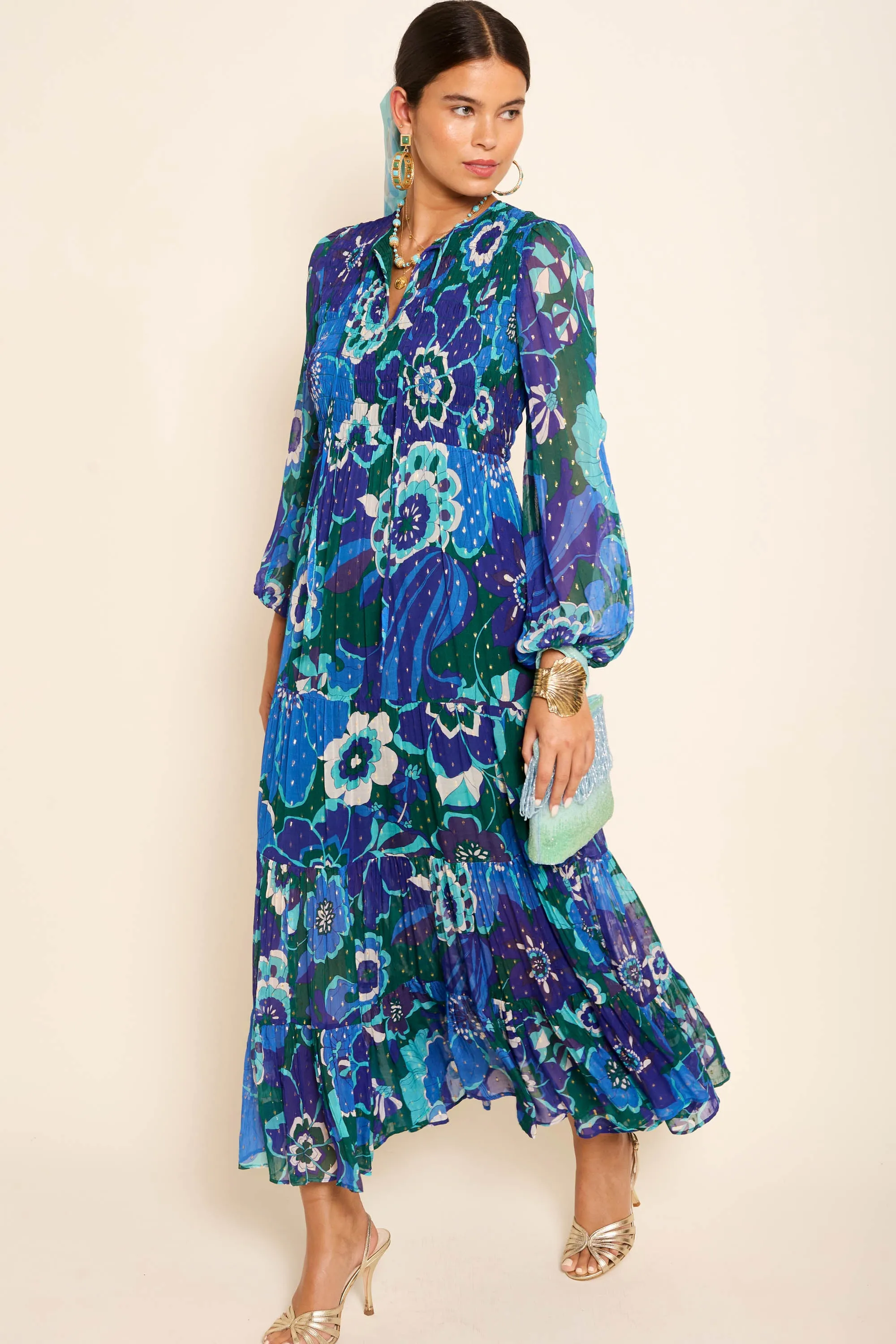 lori - miami floral emerald sold by RIXO product image thumbnail 4