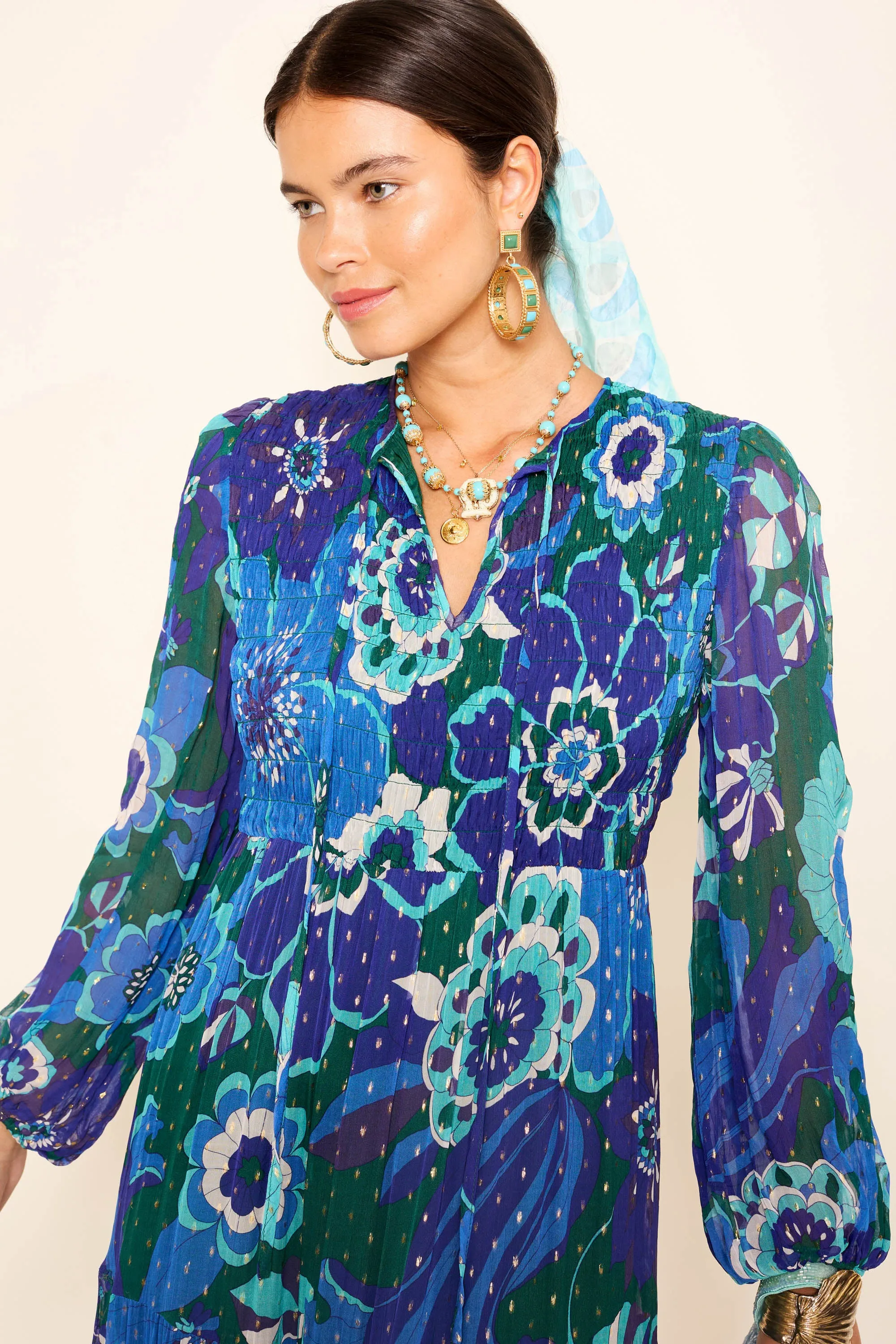 lori - miami floral emerald sold by RIXO product image thumbnail 3