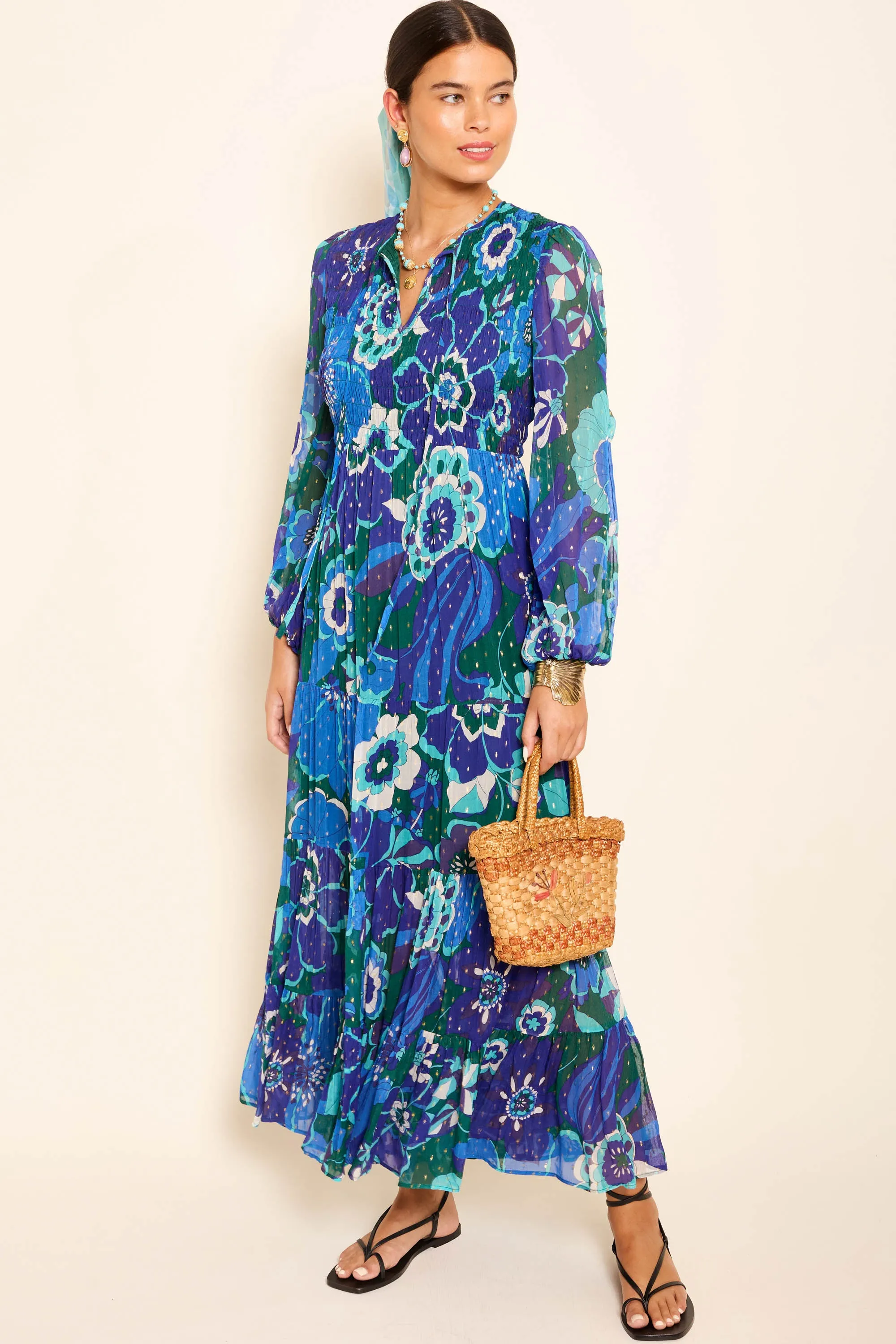 lori - miami floral emerald sold by RIXO product image thumbnail 2