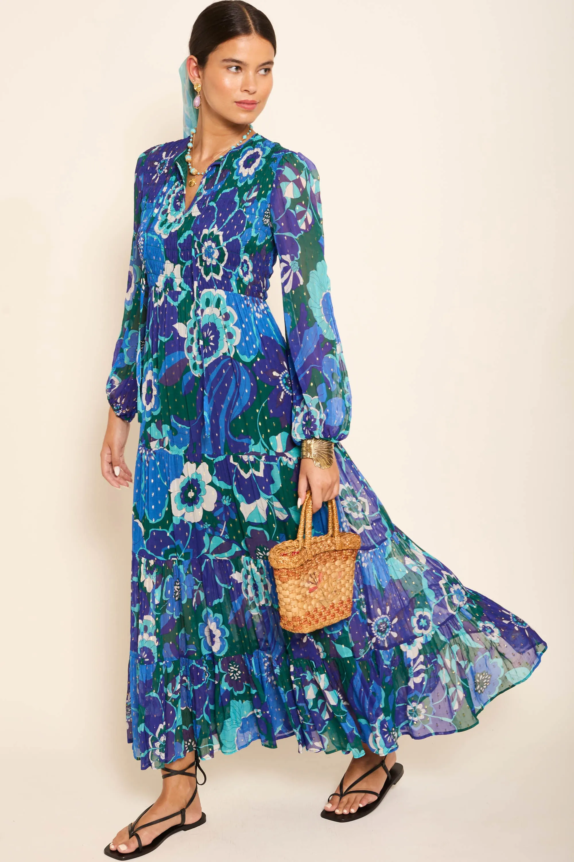 lori - miami floral emerald sold by RIXO