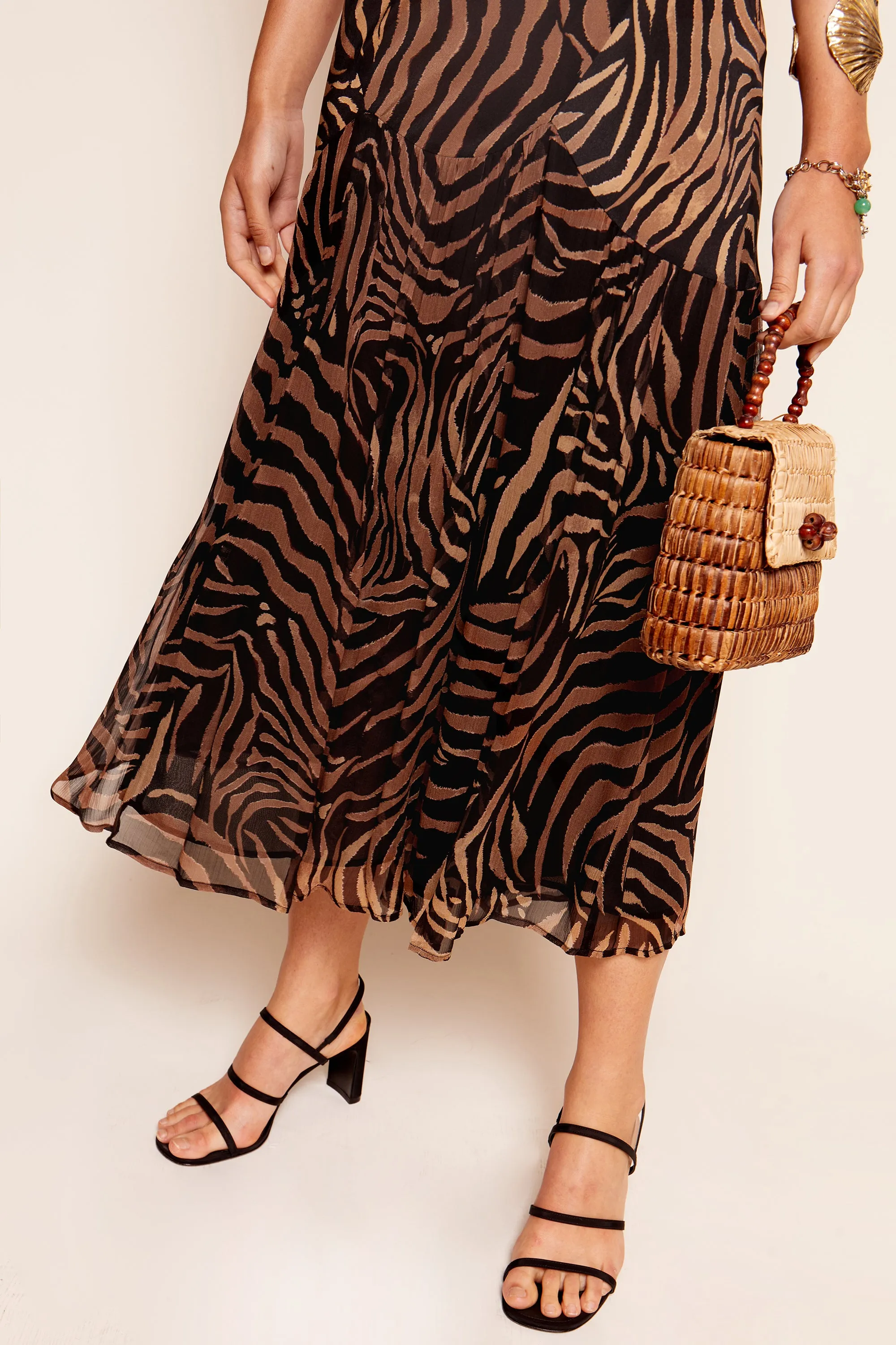 Cinzia - Tiger Patchwork Black sold by RIXO product image thumbnail 4