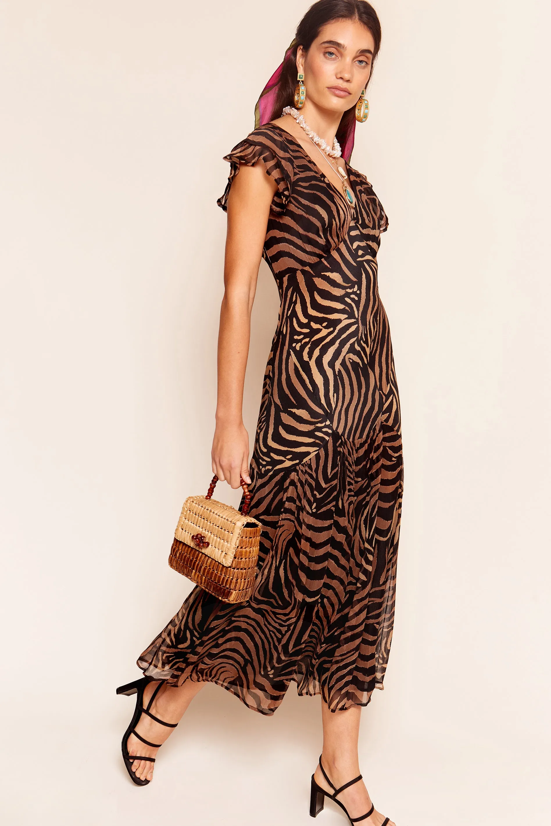 Cinzia - Tiger Patchwork Black sold by RIXO product image thumbnail 3