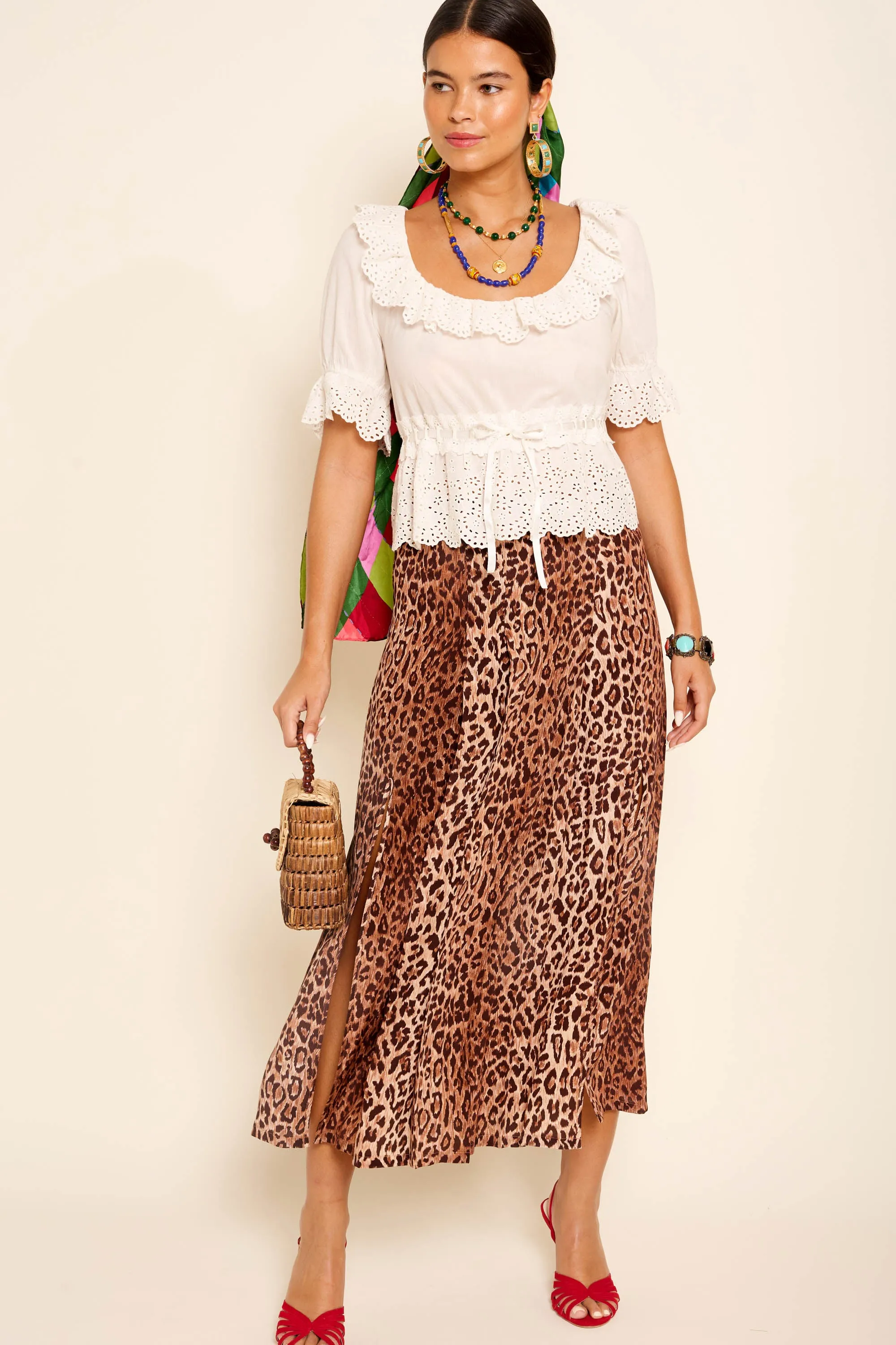 elna - daisy embroidery ivory sold by RIXO product image thumbnail 4