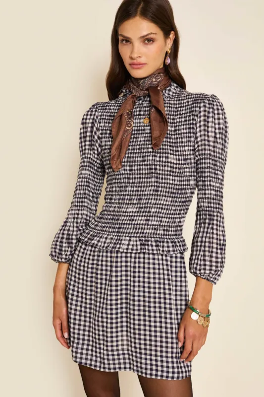 Ottilia - French Check Navy sold by RIXO