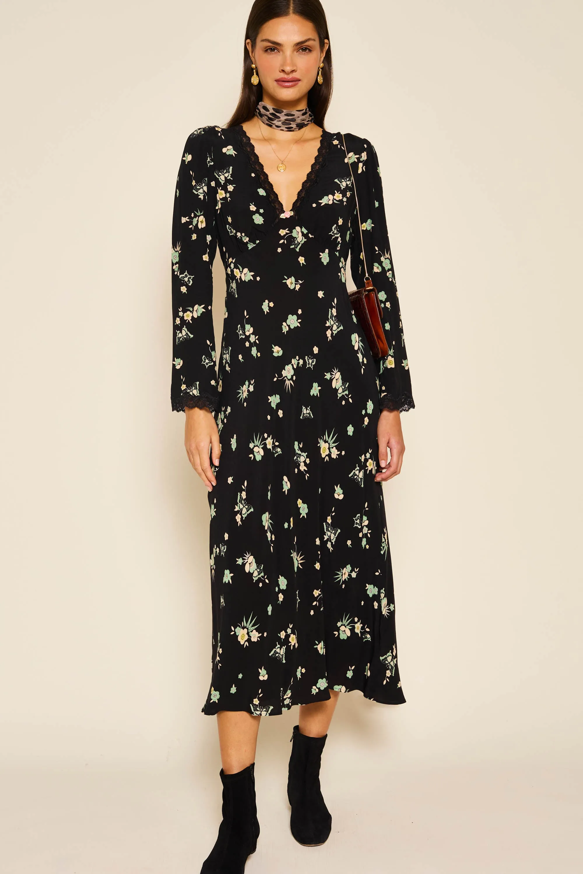 blair - butterfly floral green sold by RIXO