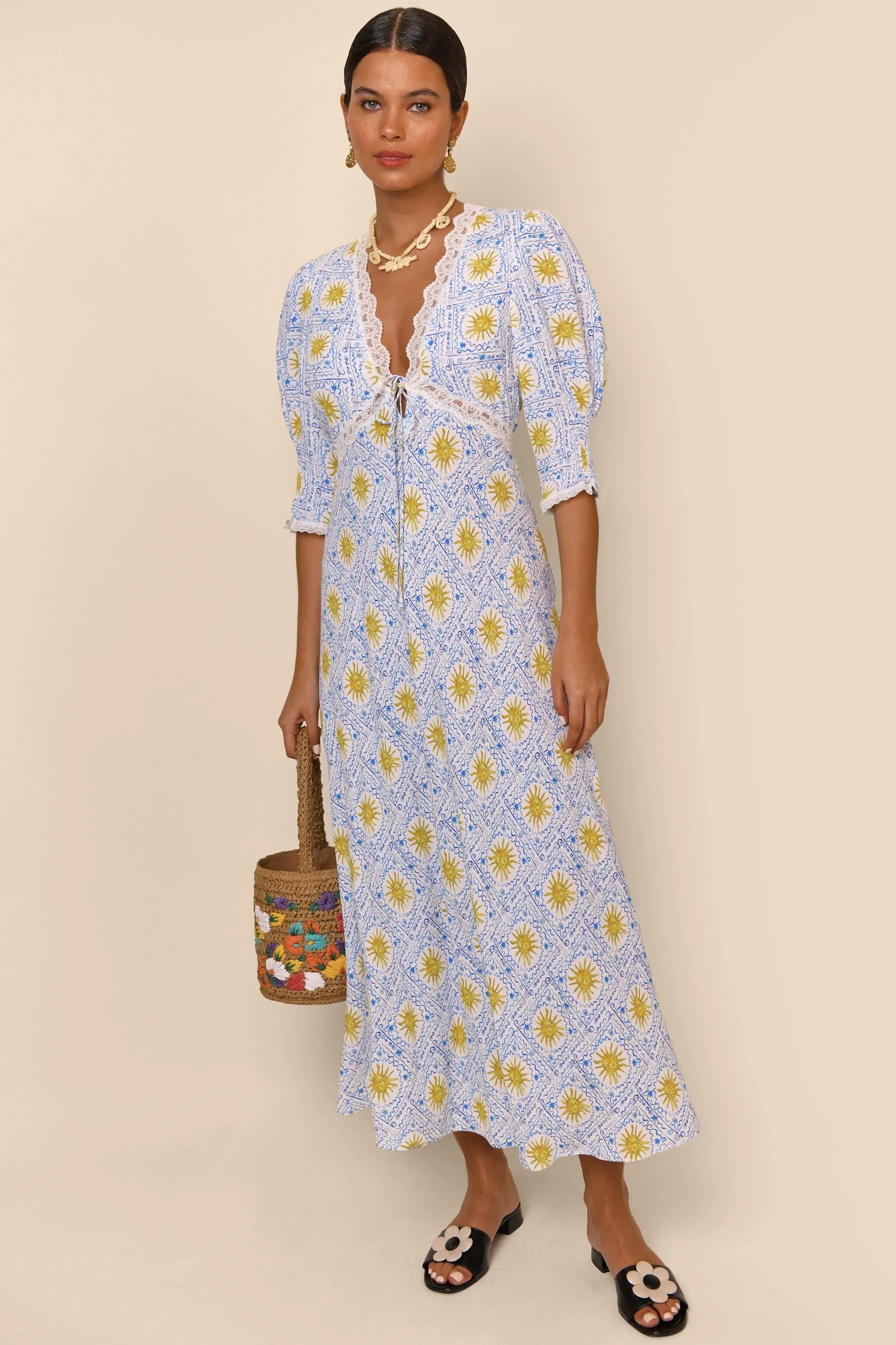 Amina - Sun Blue Ivory sold by RIXO product image thumbnail 4