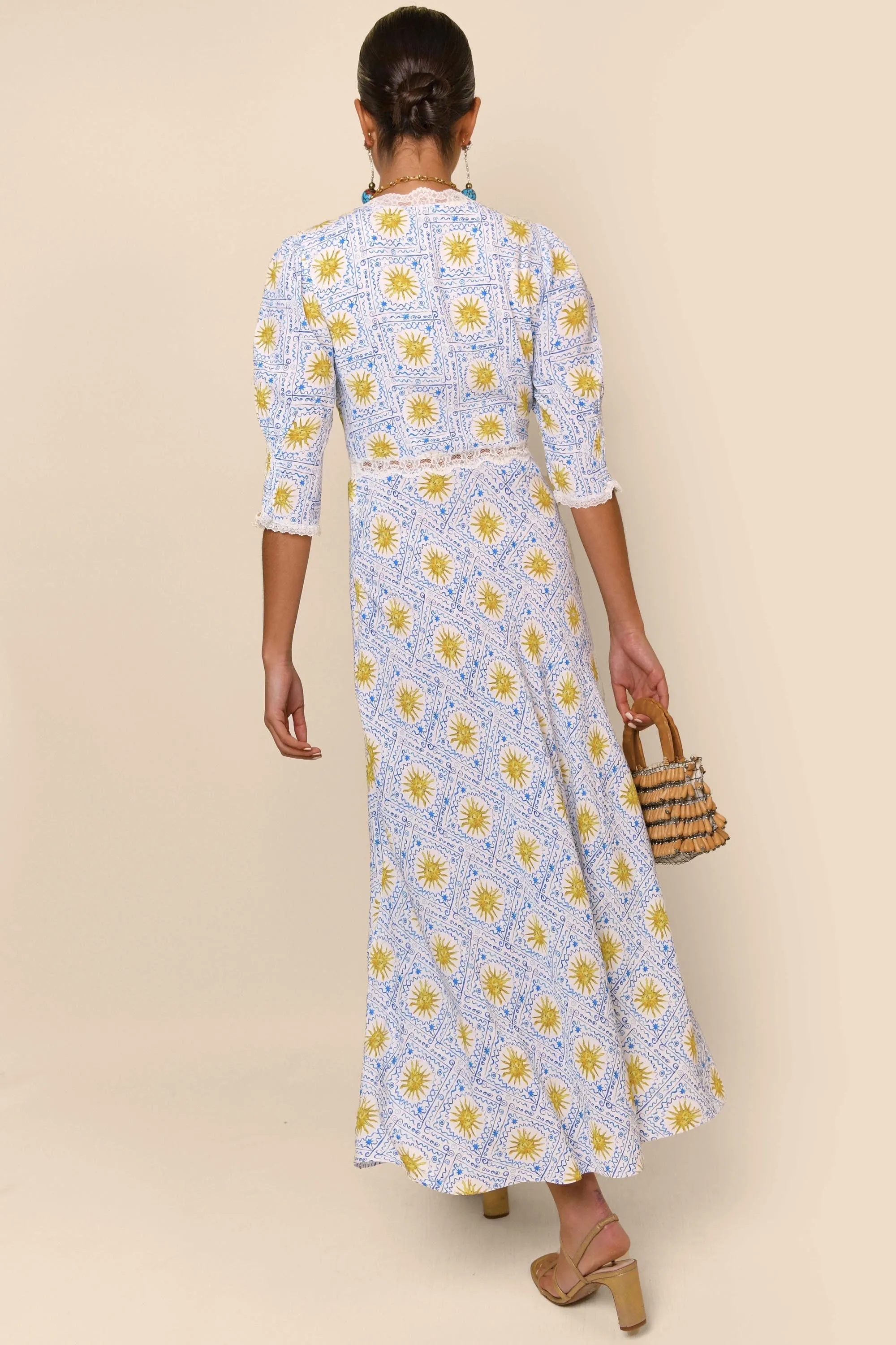 Amina - Sun Blue Ivory sold by RIXO product image thumbnail 5