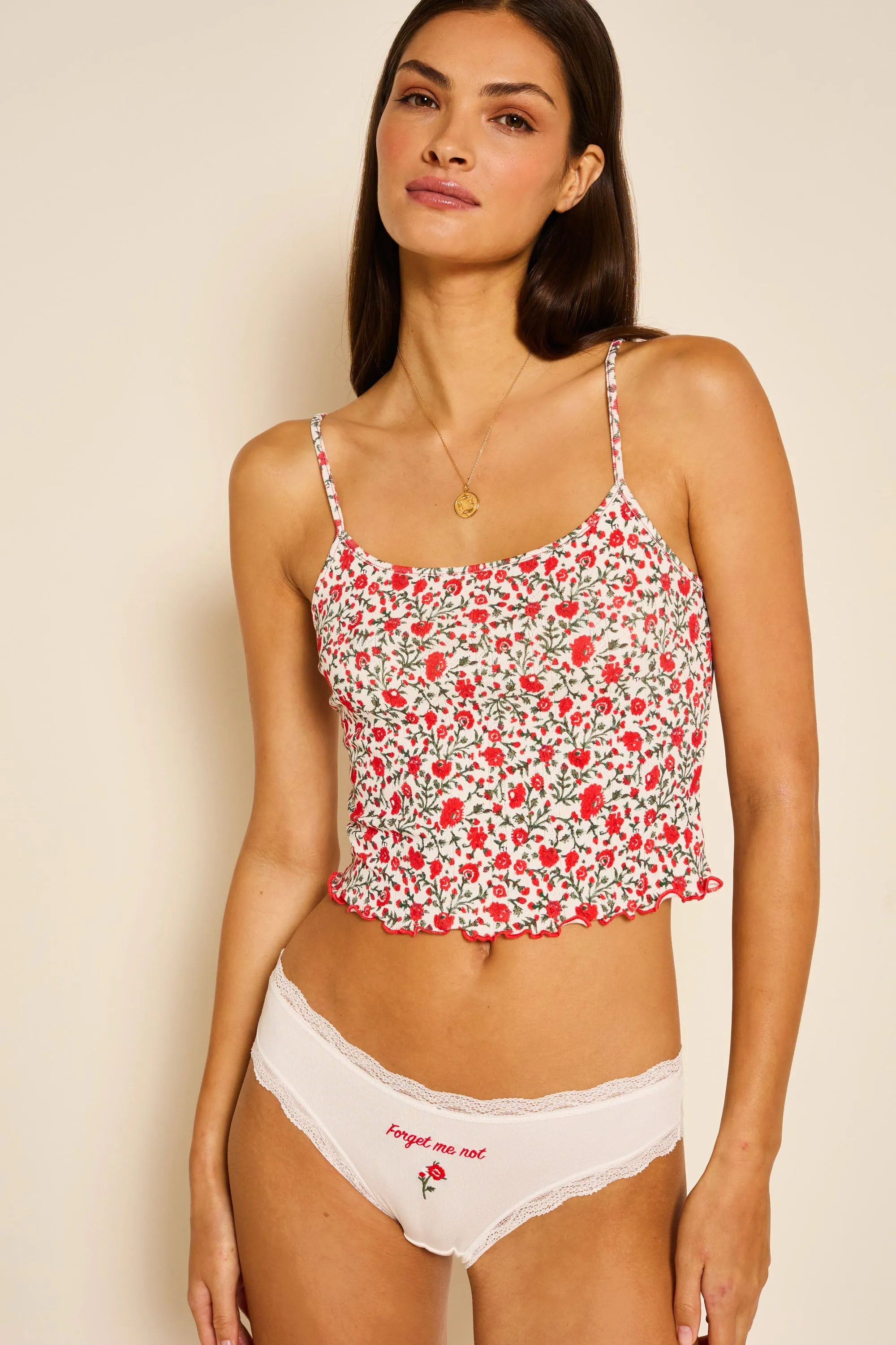 Pointelle - Ditsy Trail Cream sold by RIXO