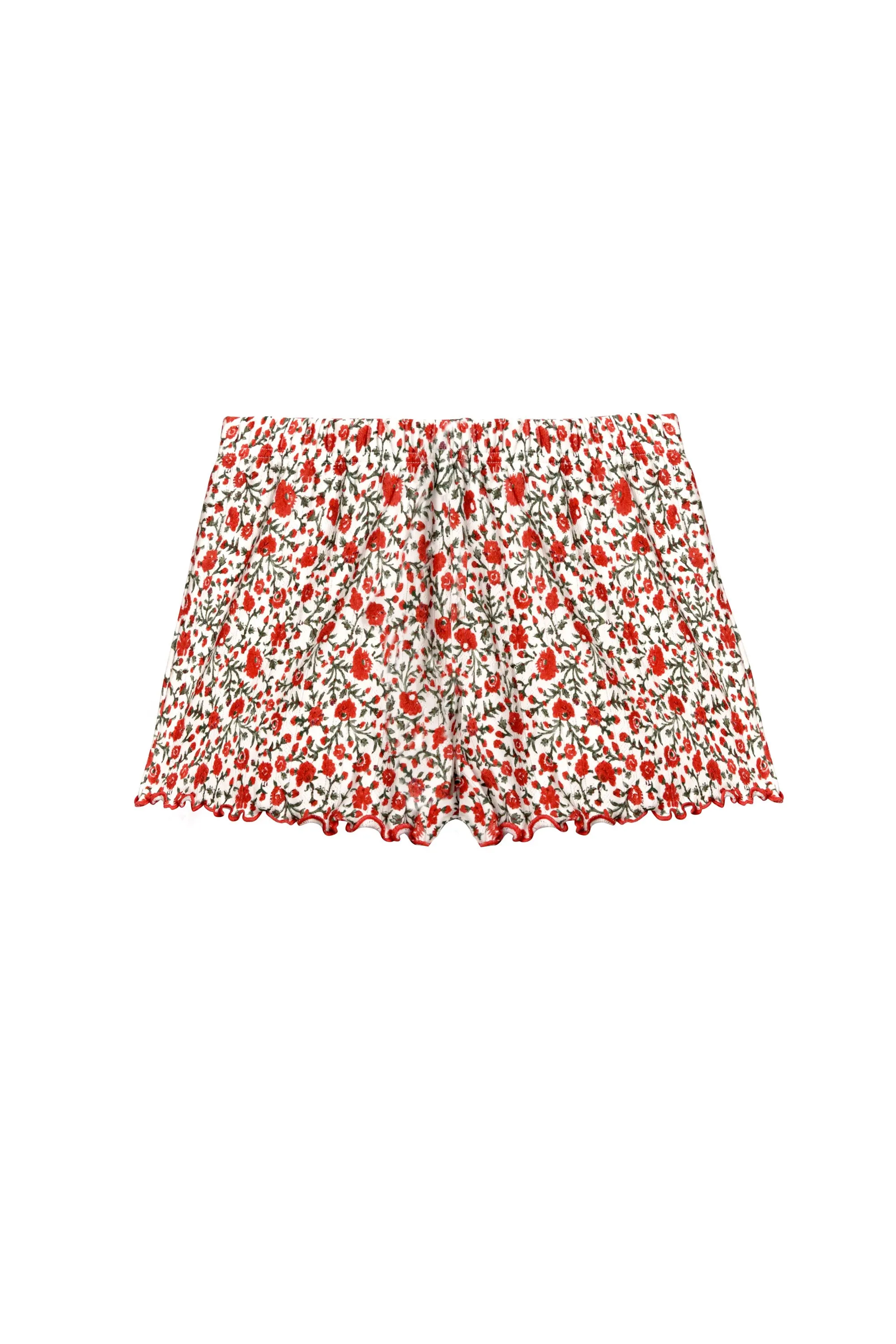 Pointelle Shorts - Ditsy Trail Cream sold by RIXO product image thumbnail 5