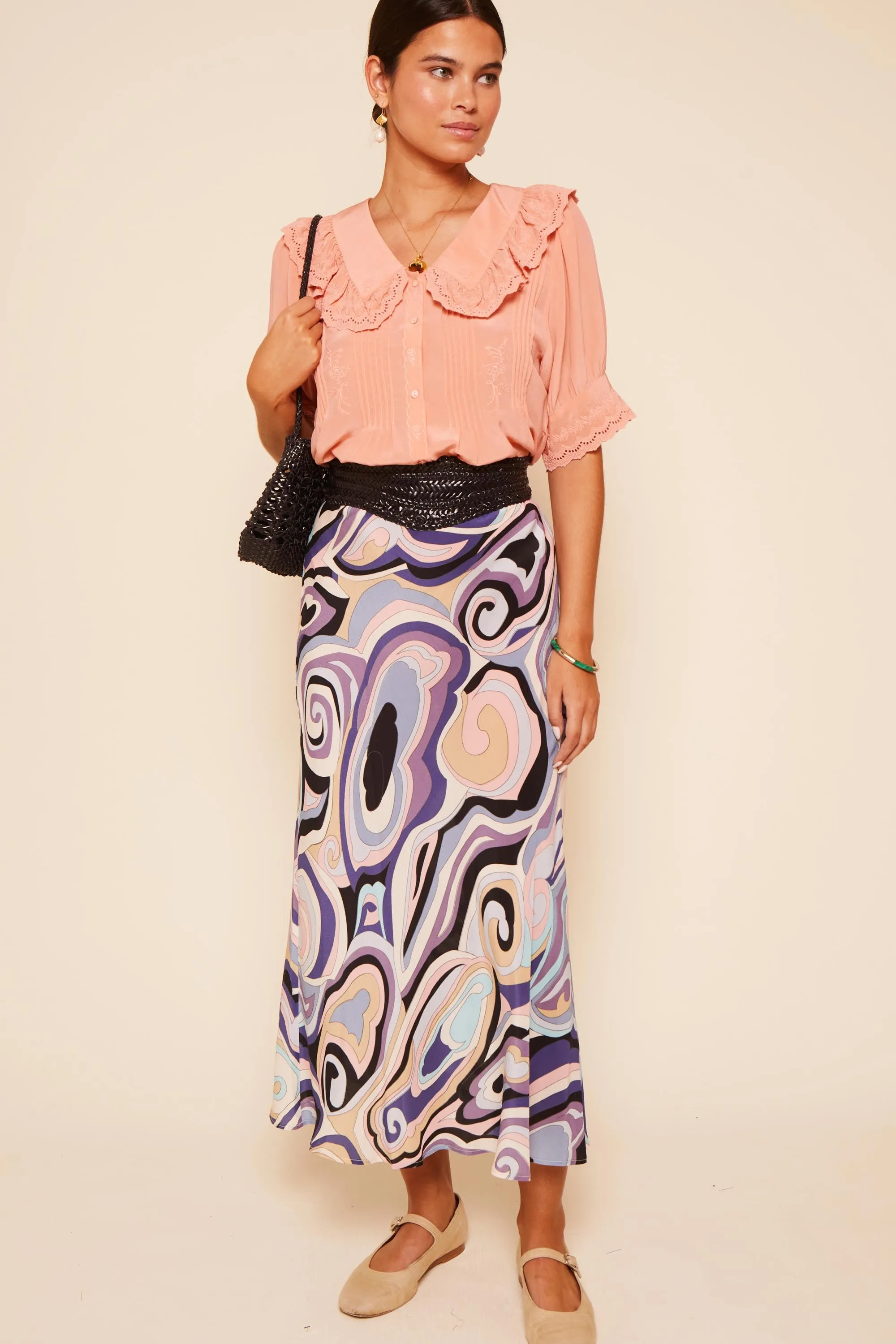 Quince - Pansy Embroidery Quartz sold by RIXO product image thumbnail 3