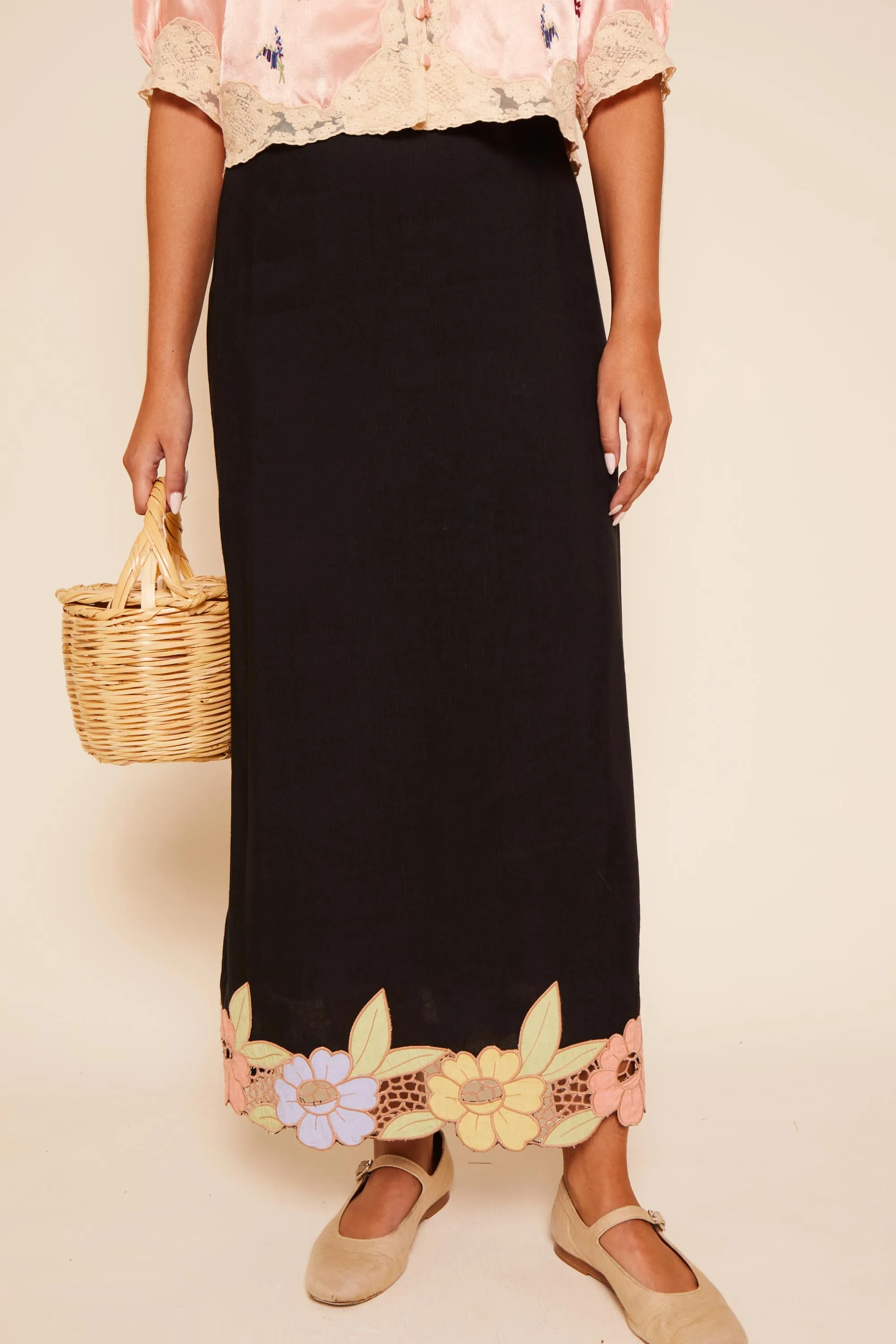 Serano - Garden Cutwork Embroidery Black sold by RIXO product image thumbnail 2