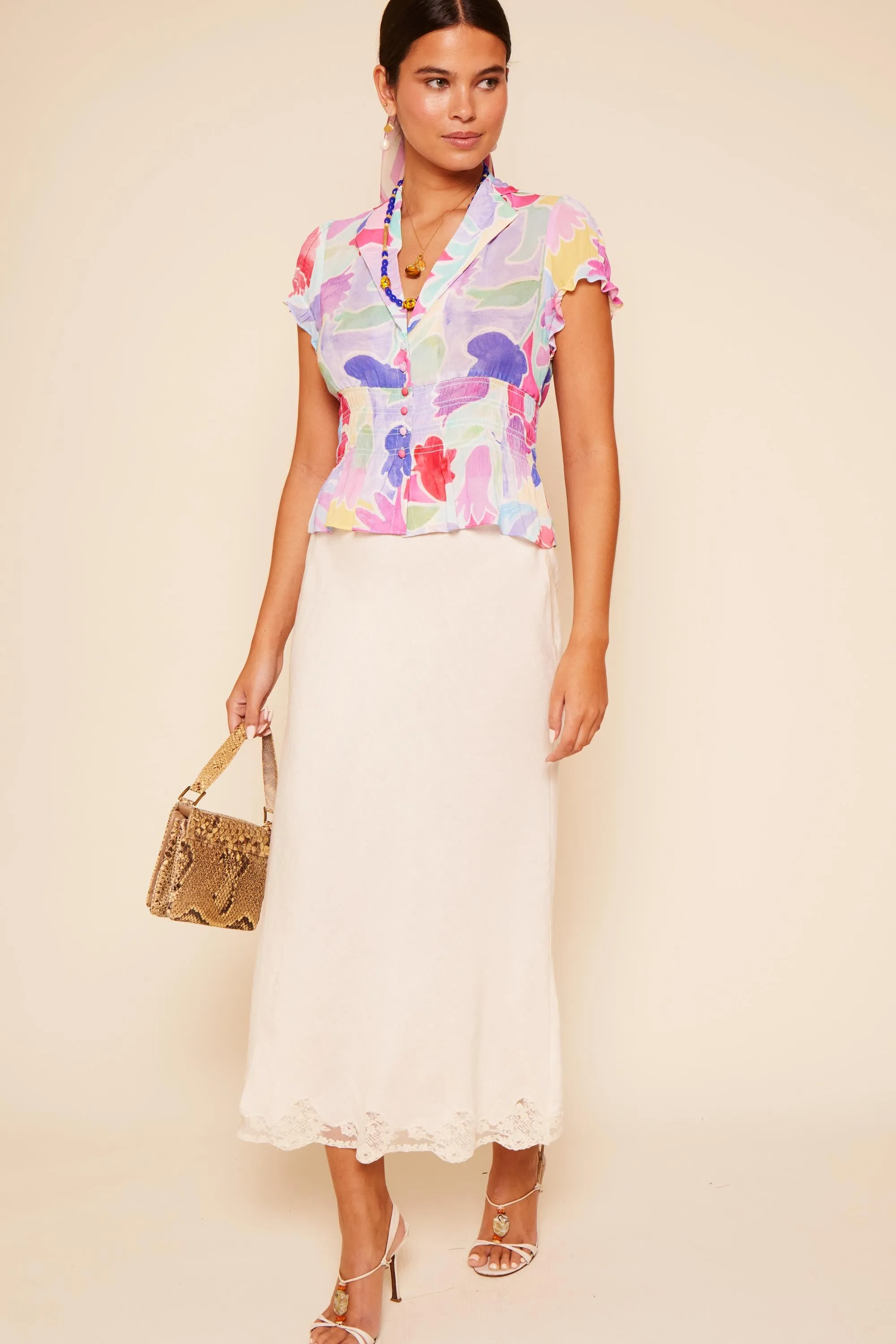 Maelle - Abstract Tulip Ivory sold by RIXO