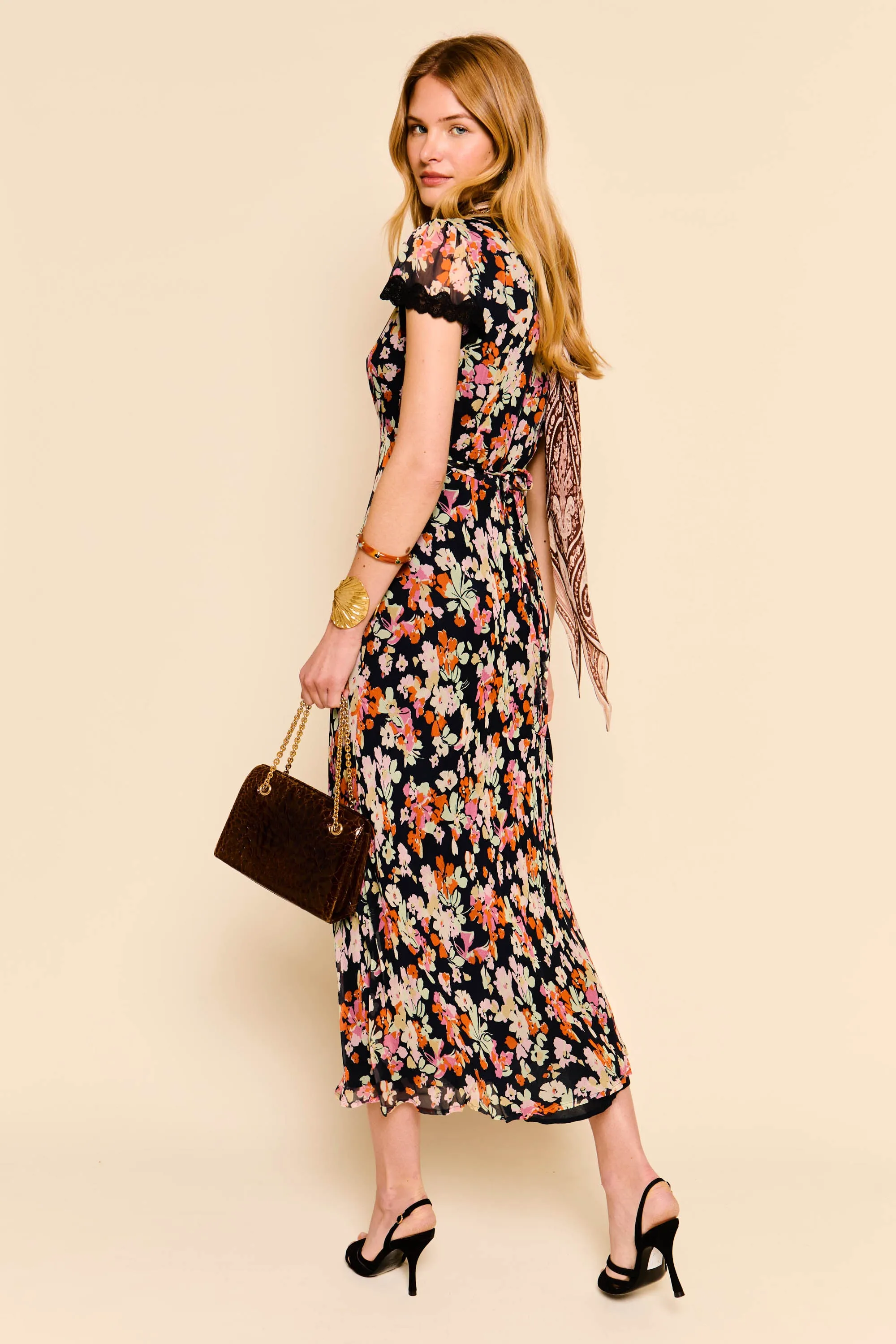 Clarice - Primrose Floral Deep Navy sold by RIXO product image thumbnail 3