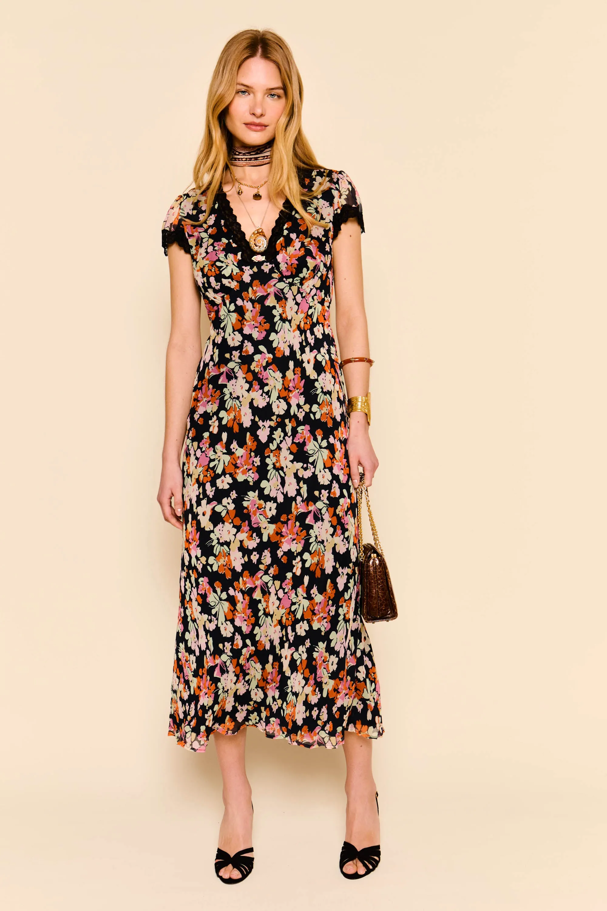 Clarice - Primrose Floral Deep Navy sold by RIXO