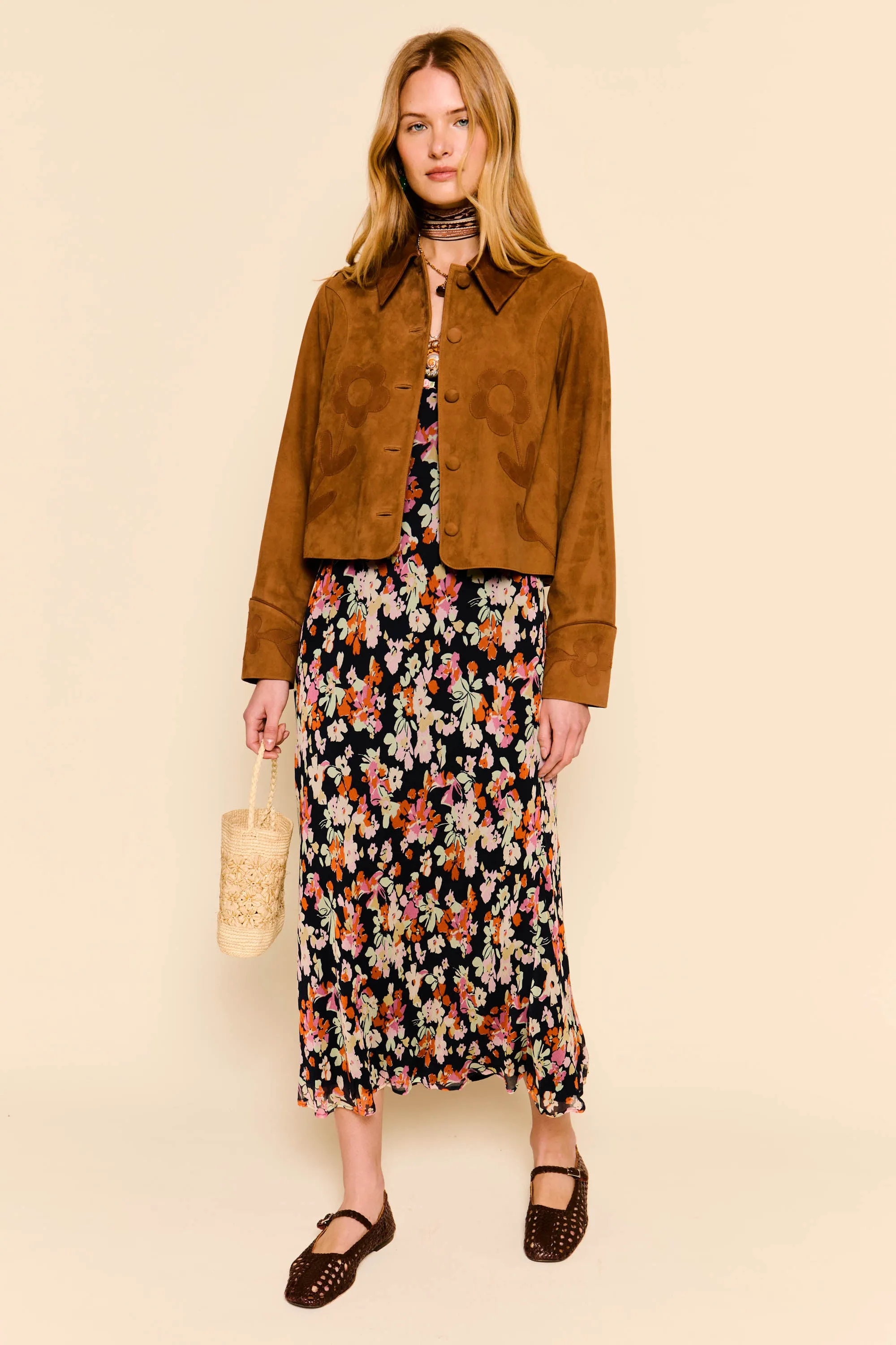 Clarice - Primrose Floral Deep Navy sold by RIXO product image thumbnail 5