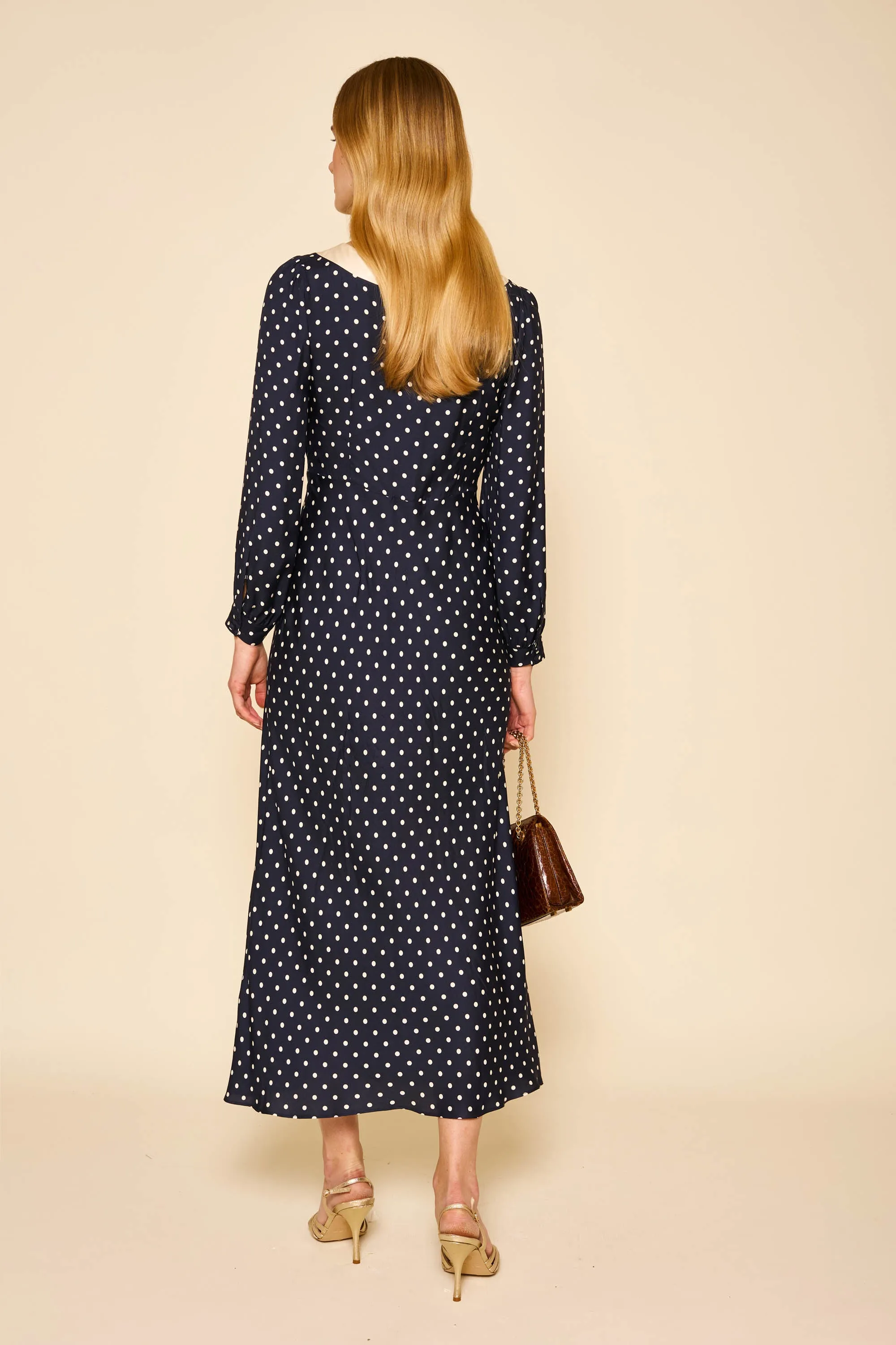 Lotta - Polka Dot Deep Navy sold by RIXO product image thumbnail 3