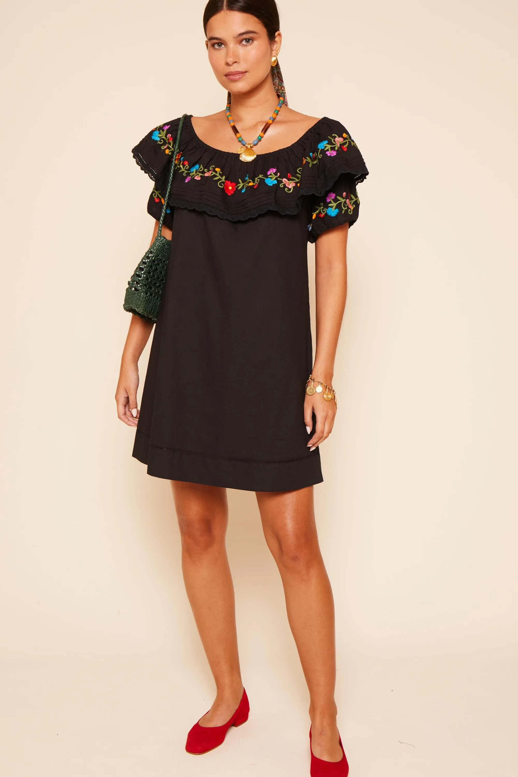 Saige - Ombre Floral Embroidery Black sold by RIXO product image thumbnail 4