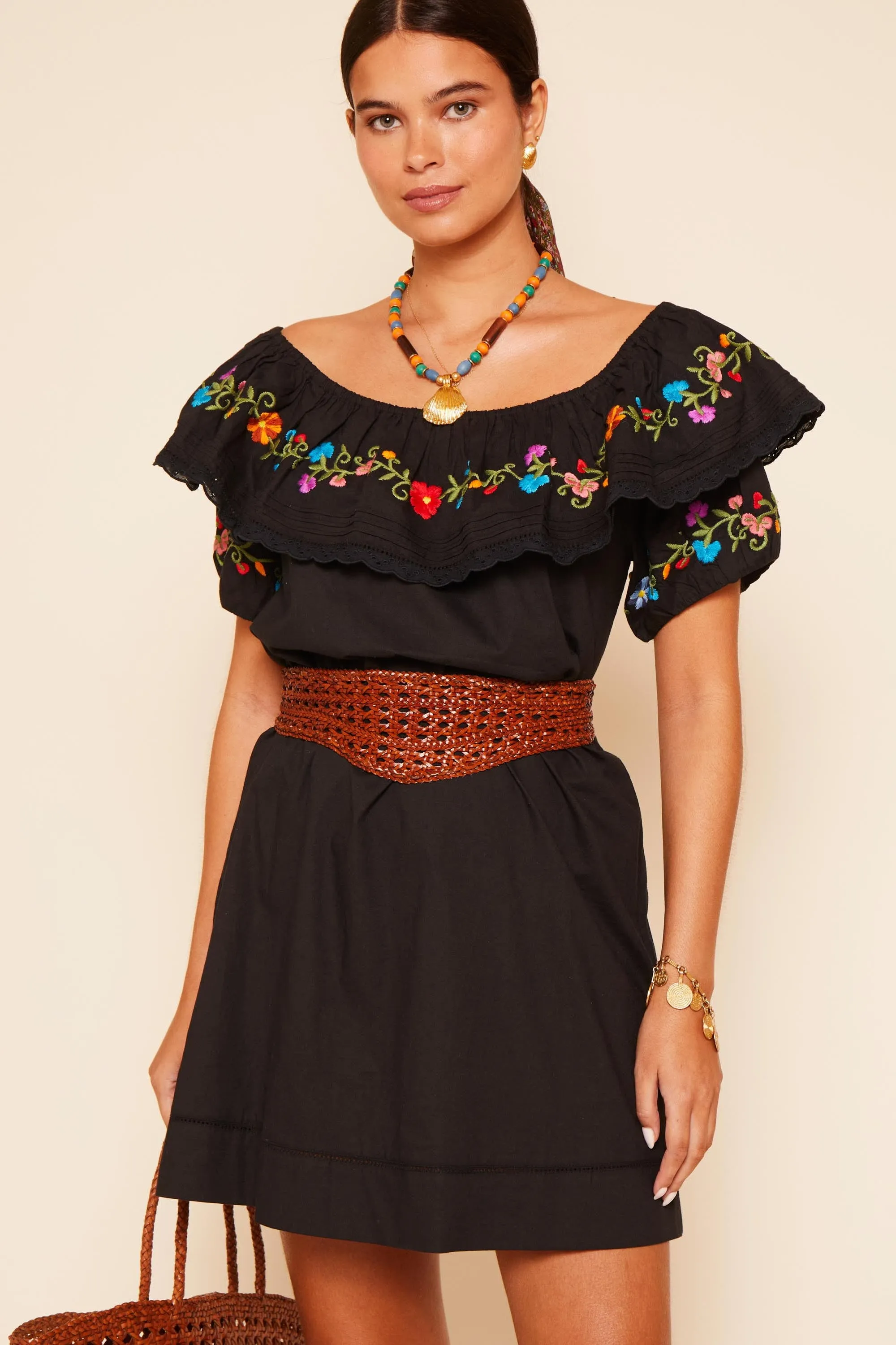 Saige - Ombre Floral Embroidery Black sold by RIXO product image thumbnail 2