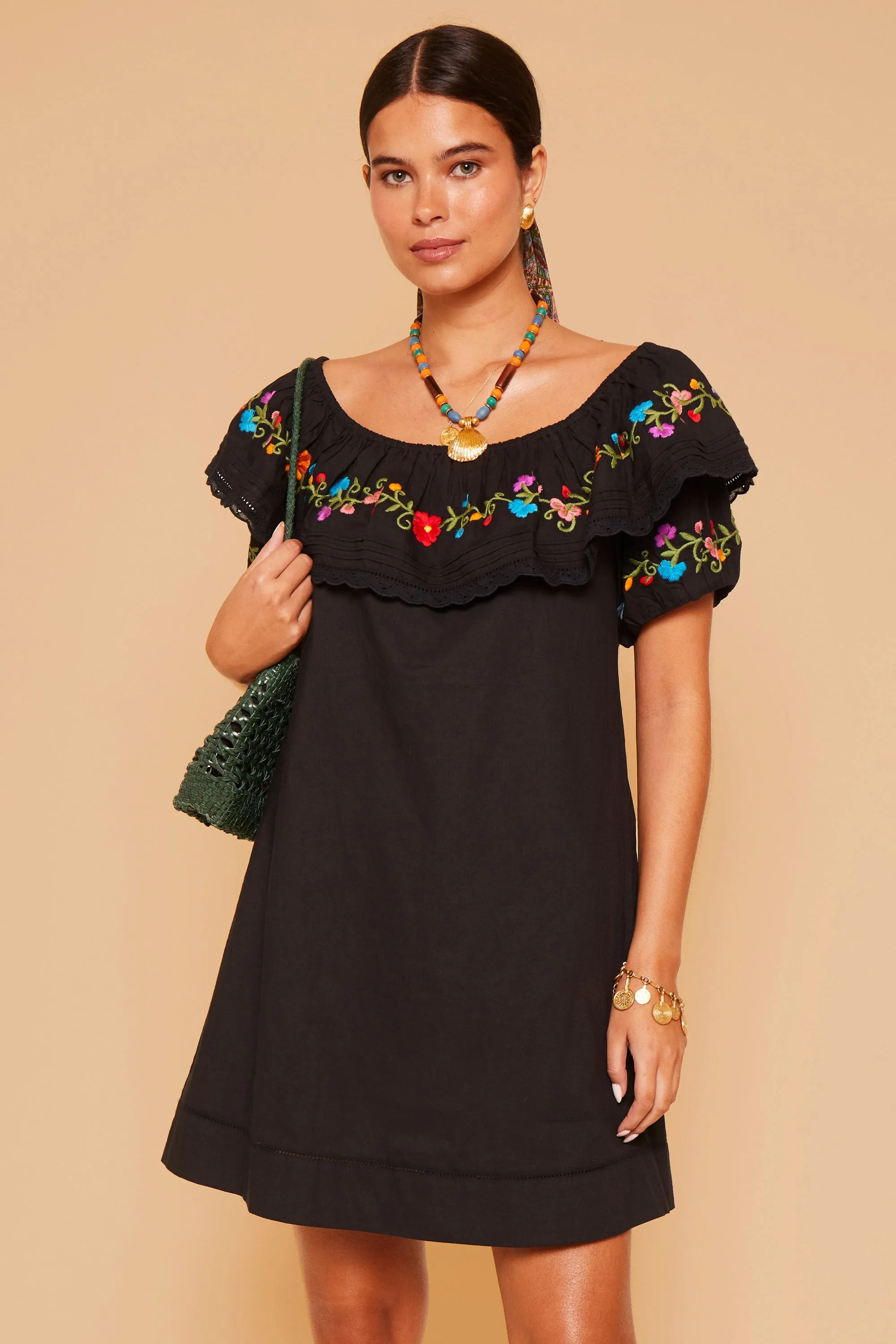 Saige - Ombre Floral Embroidery Black sold by RIXO product image thumbnail 5