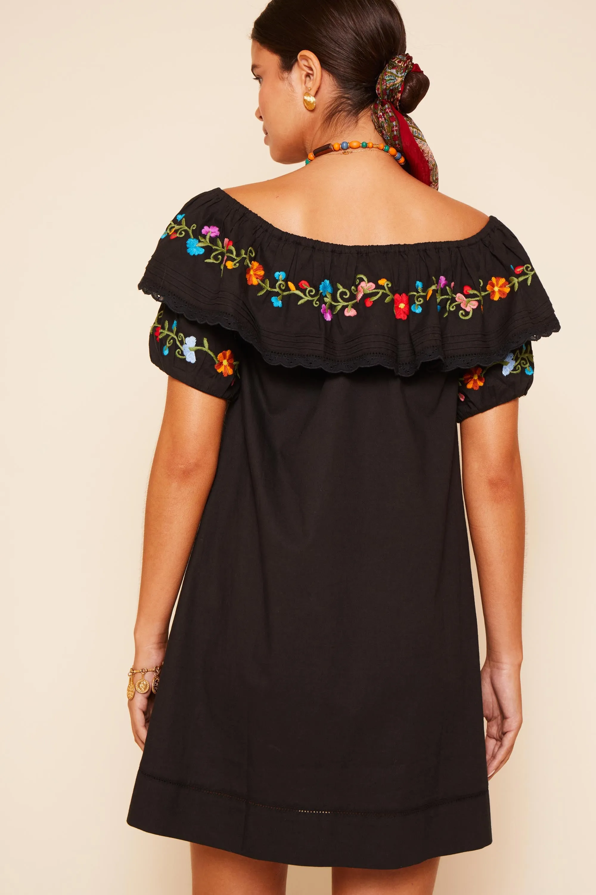 Saige - Ombre Floral Embroidery Black sold by RIXO product image thumbnail 3