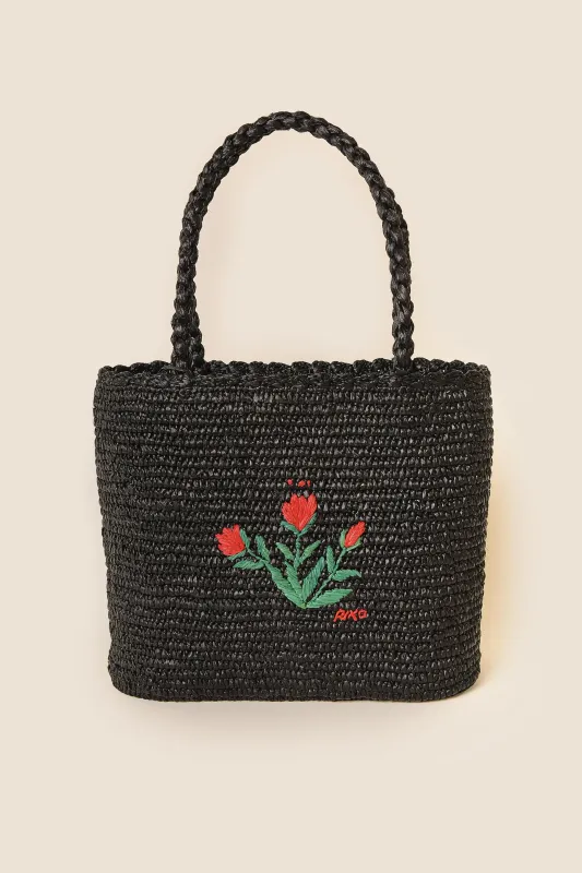 Nilani - Rose Floral Embroidery Black made by RIXO