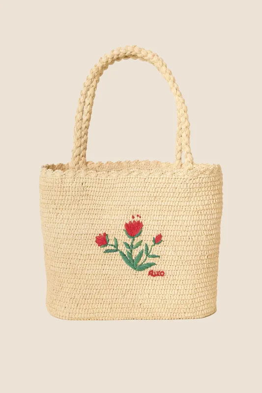 Nilani - Rose Floral Embroidery Natural made by RIXO