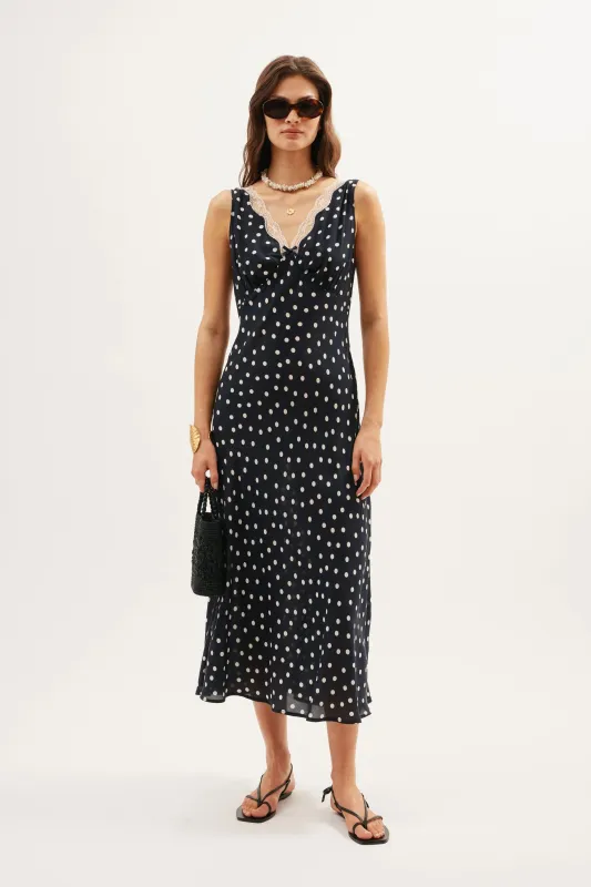 Sandrine - Bohemia Spot Deep Navy sold by RIXO