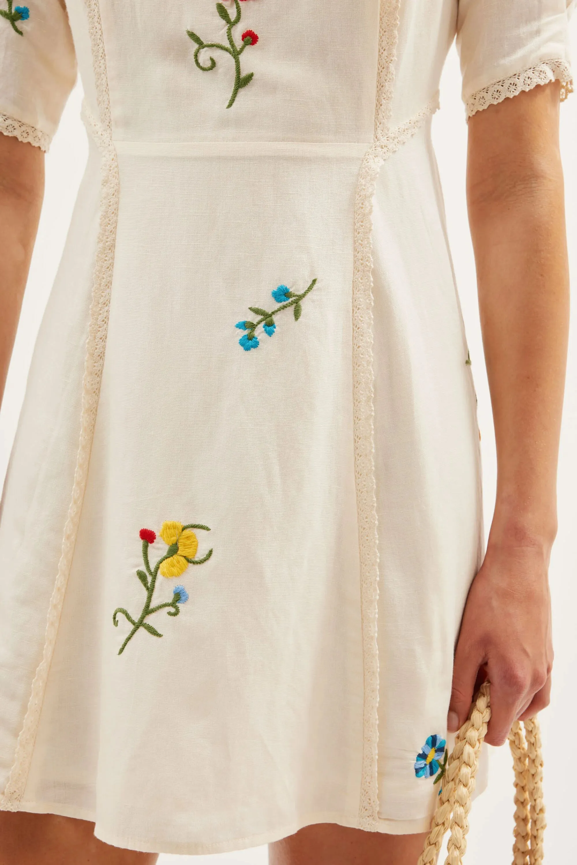 Marne - Ombre Floral Embroidery Cream sold by RIXO product image thumbnail 4