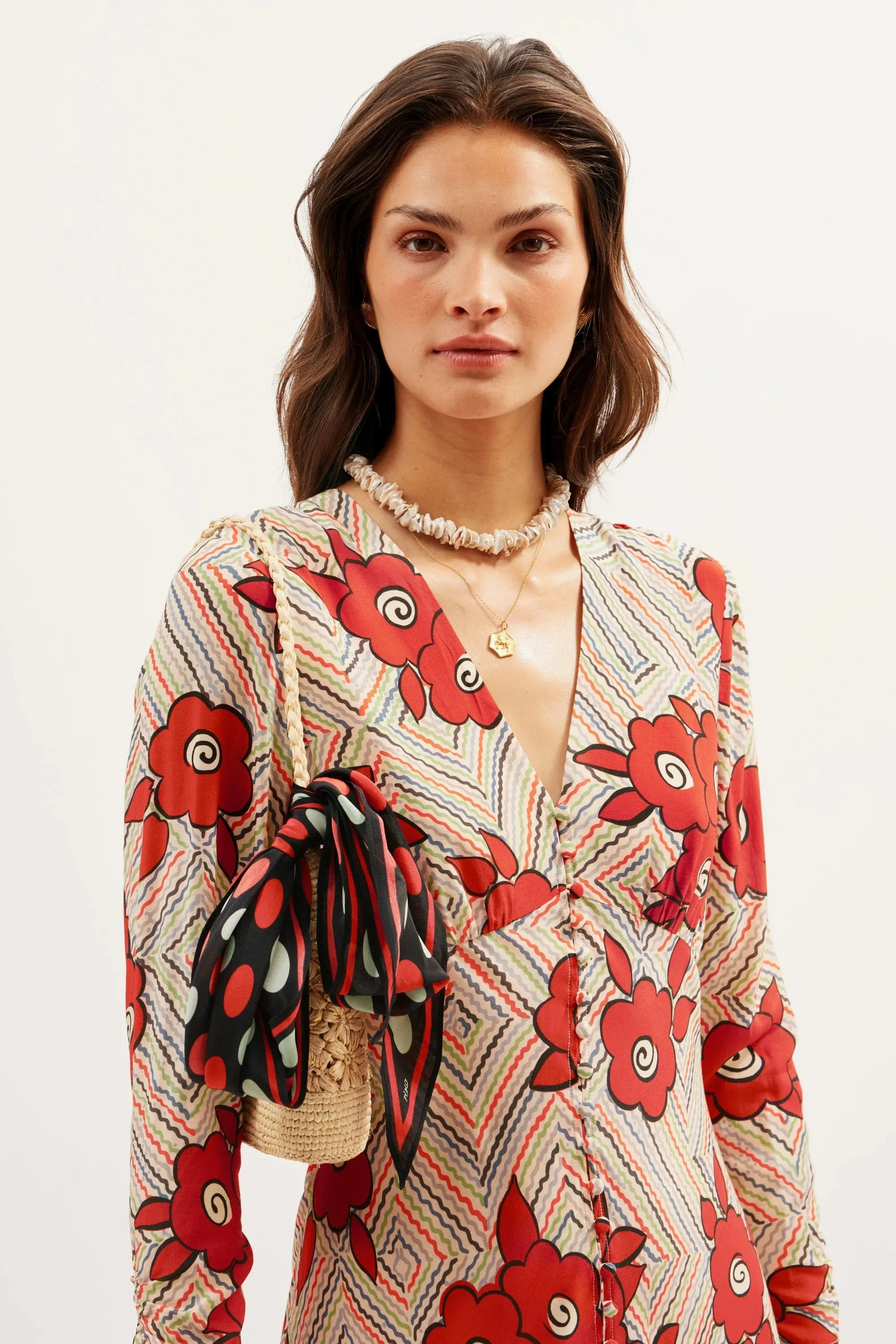 Katie - Milos Floral Cream sold by RIXO product image thumbnail 3