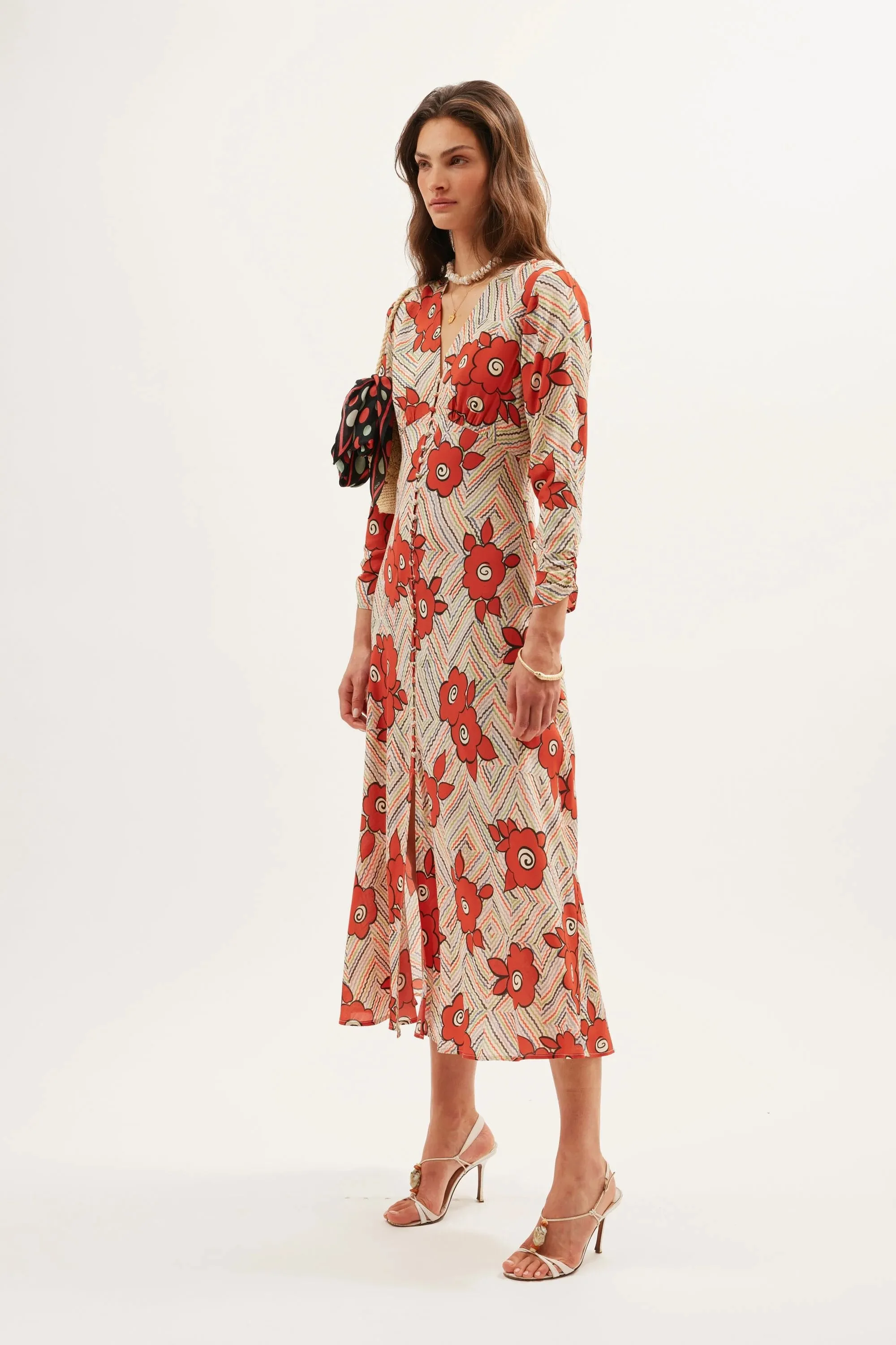 Katie - Milos Floral Cream sold by RIXO product image thumbnail 5