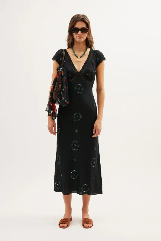 Iggy  -  Rose Trail Embroidery Black sold by RIXO