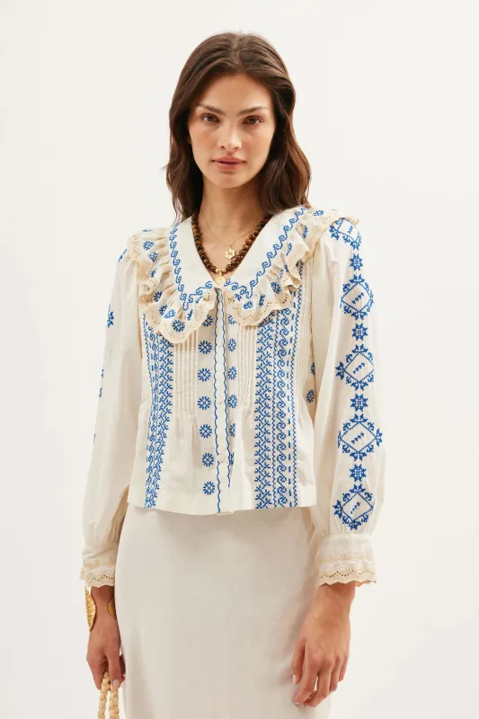 Percy  -  Mila Embroidery Cream sold by RIXO