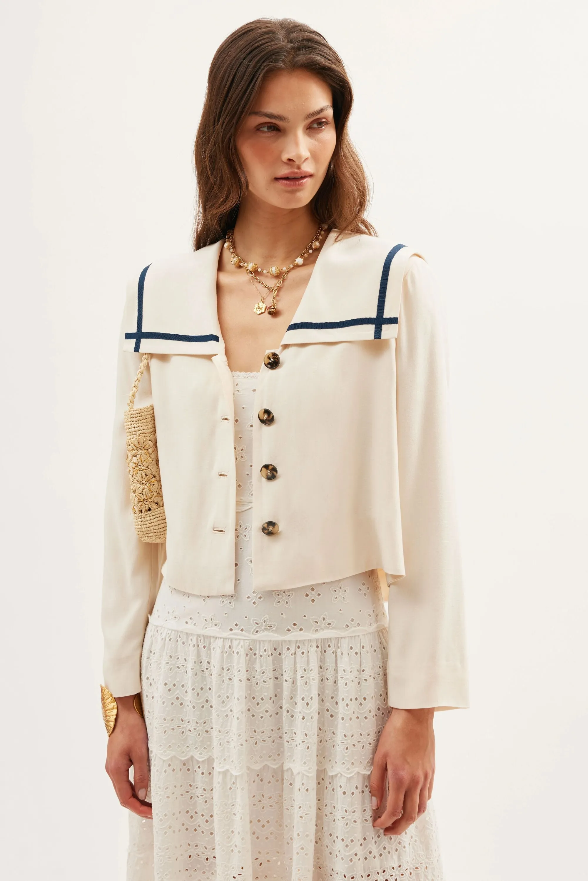 Remi - Gracie Embroidery Ivory sold by RIXO product image thumbnail 4