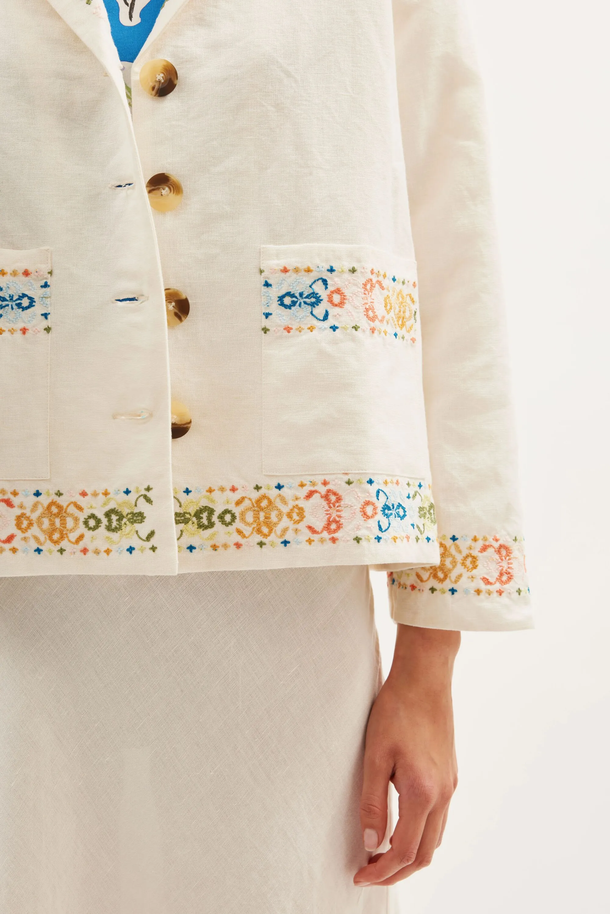 Taya - Ciara Embroidery Cream sold by RIXO product image thumbnail 3