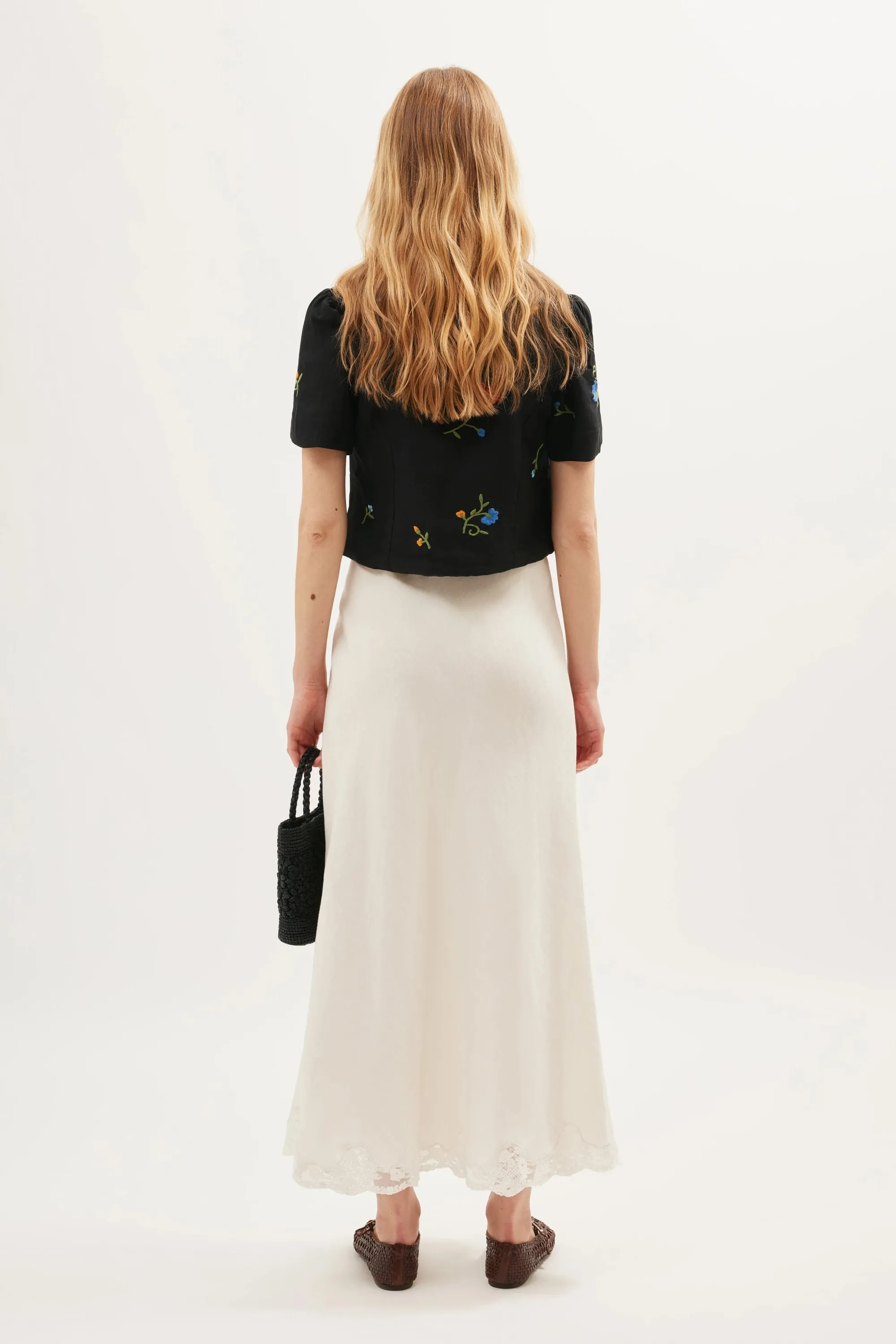 Immie - Spring Bud Embroidery Black sold by RIXO product image thumbnail 4