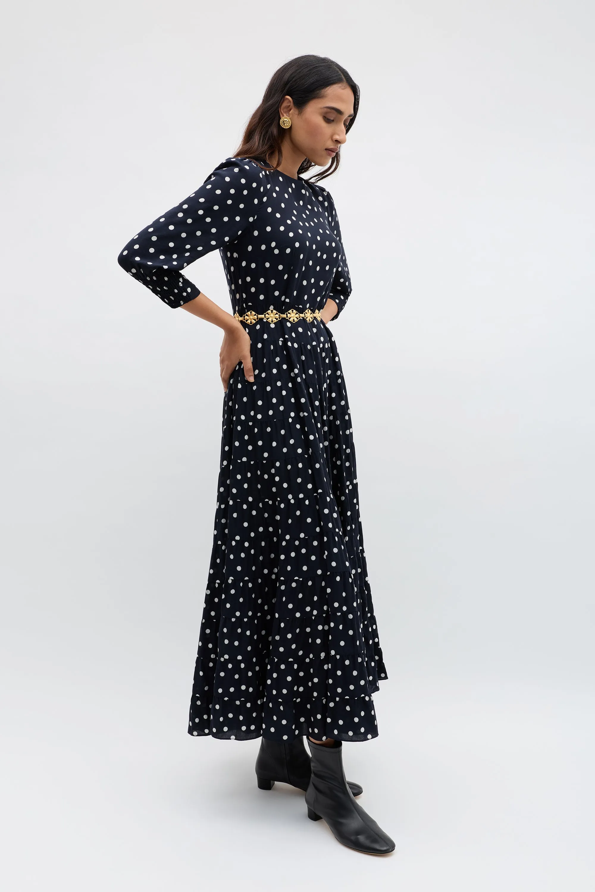 Kristen - Bohemia Spot Navy sold by RIXO product image thumbnail 4