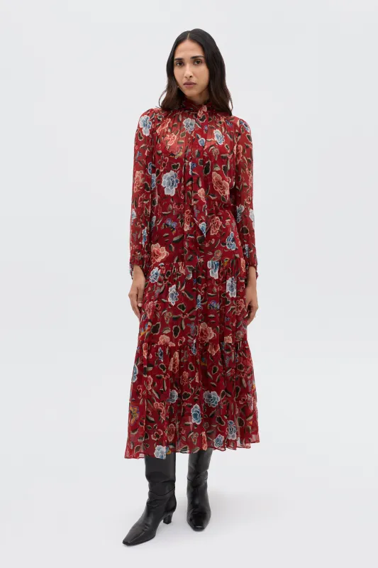 Adalind - Butterfly Floral Burgundy sold by RIXO